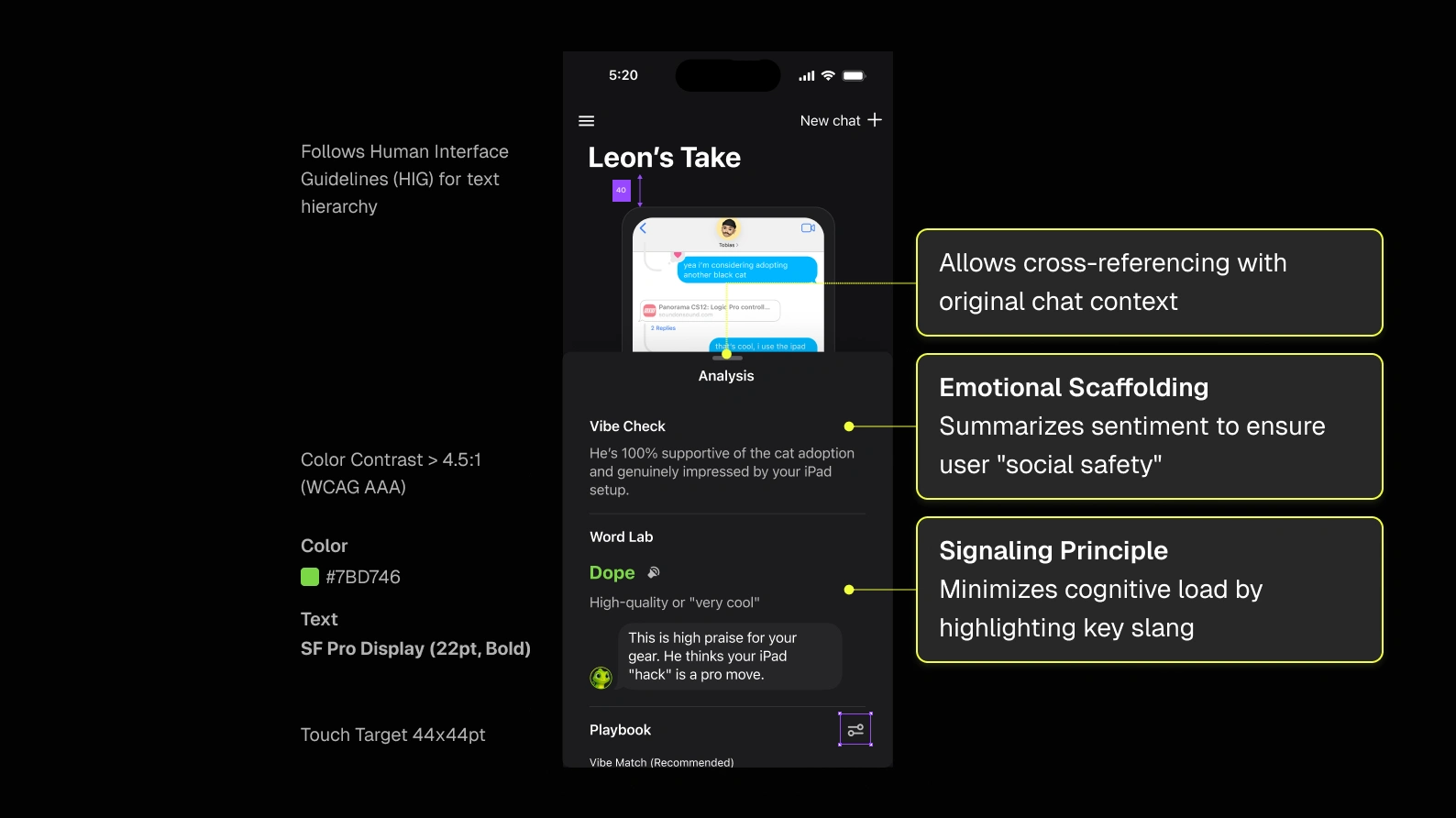 Applying Cognitive Load Theory and HIG standards to ensure the AI-generated feedback remains accessible and low-stress