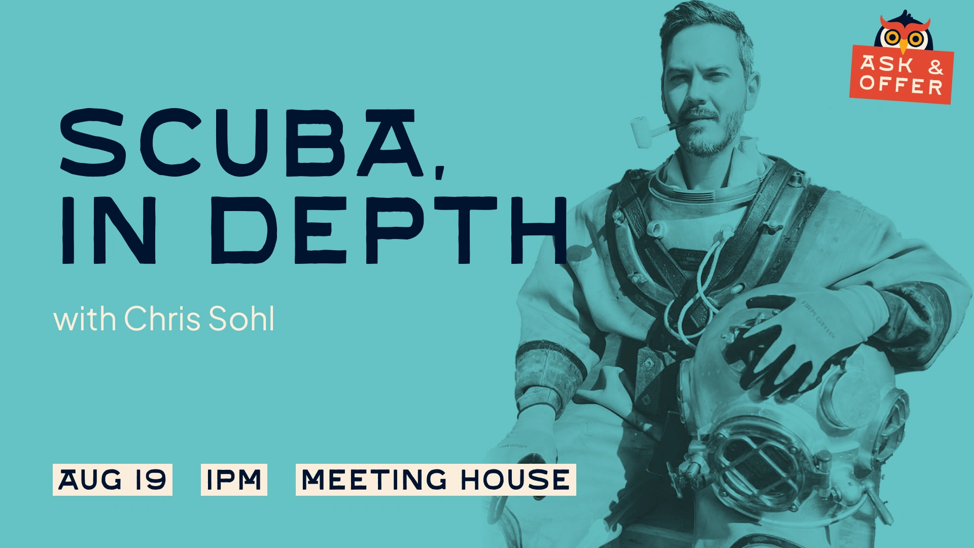 An example internal promo for a talk on scuba diving.