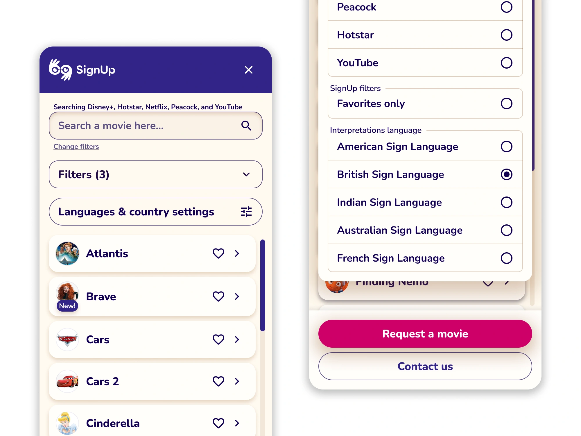 The redesigned SignUp extension