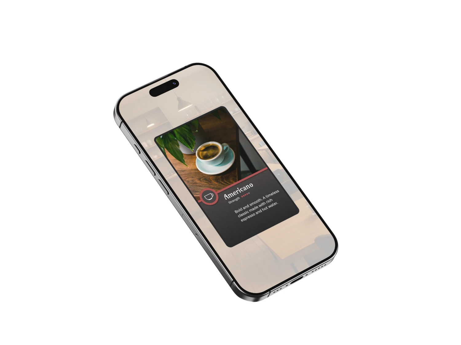 An example for a Café reward card