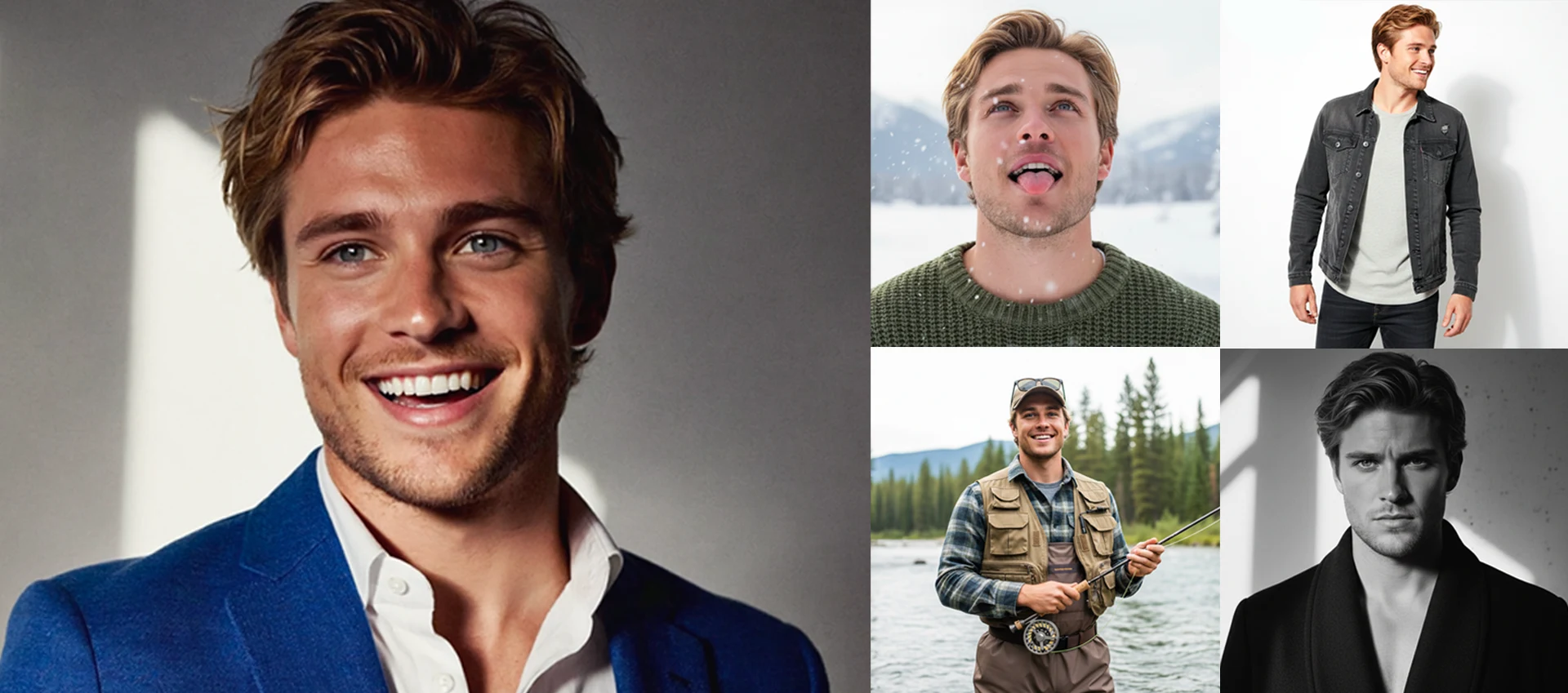 One avatar, multiple different looks in minutes.