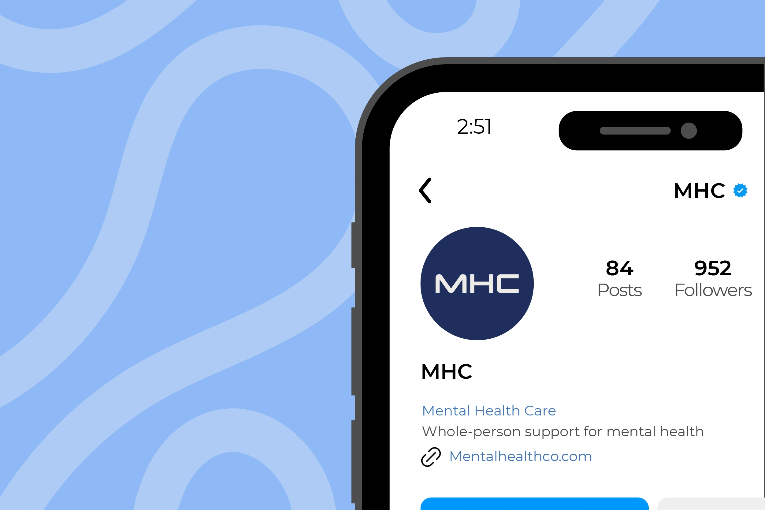 MHC Instagram page mockup