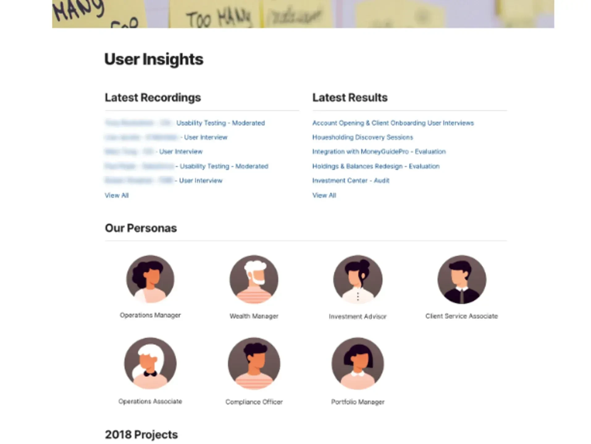 Consolidated User Insights Site