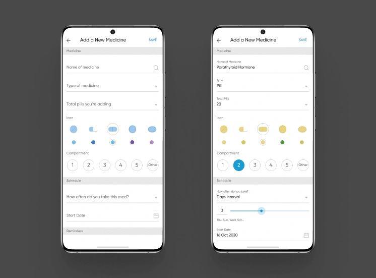 Add a new Medicine form