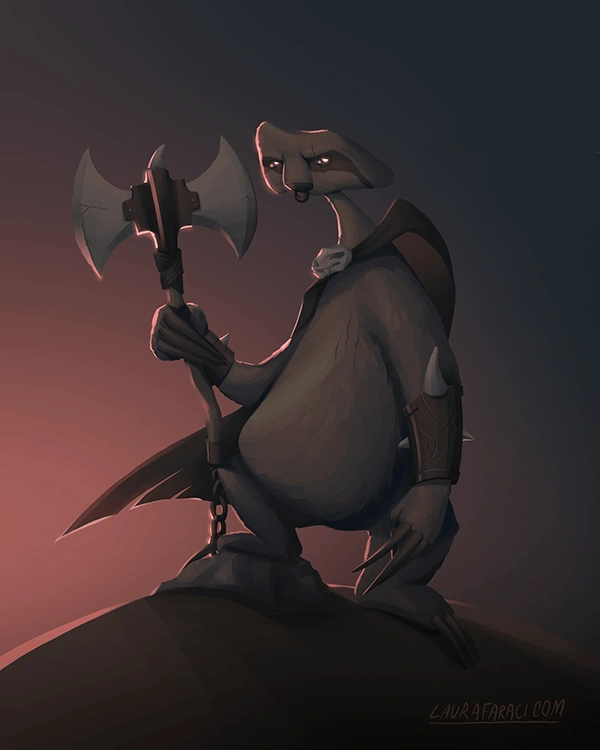 This character concept is an entry to the Character Design Challenge of May 2024, Barbarian Conqueror.