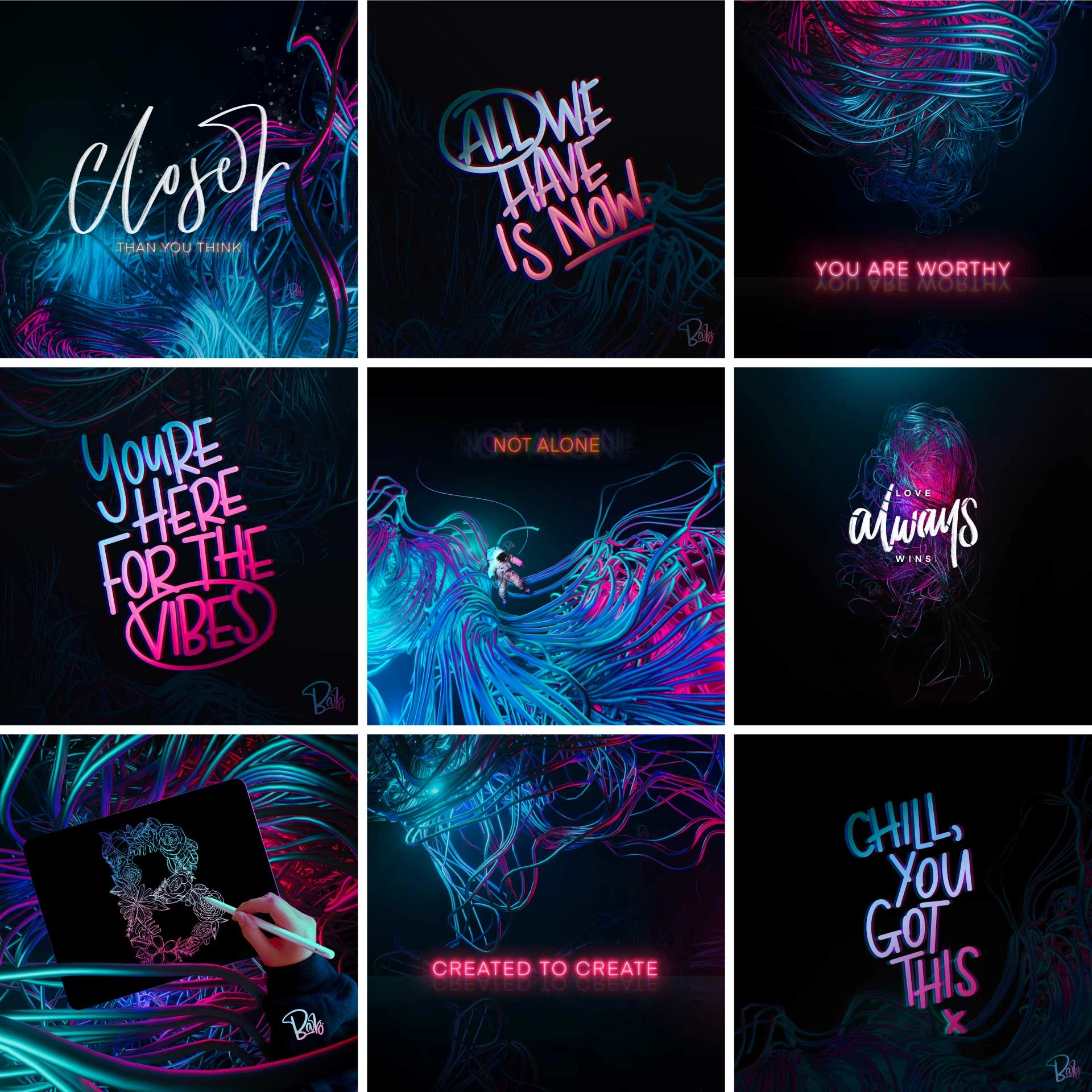 Features hand lettering and digital imaging skills.