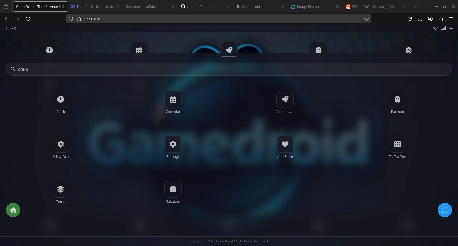 gamedroid os app drawer