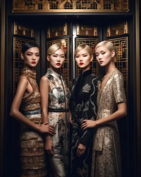 Concept art for a group of models in the story.