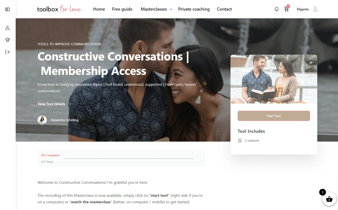 Course Details page