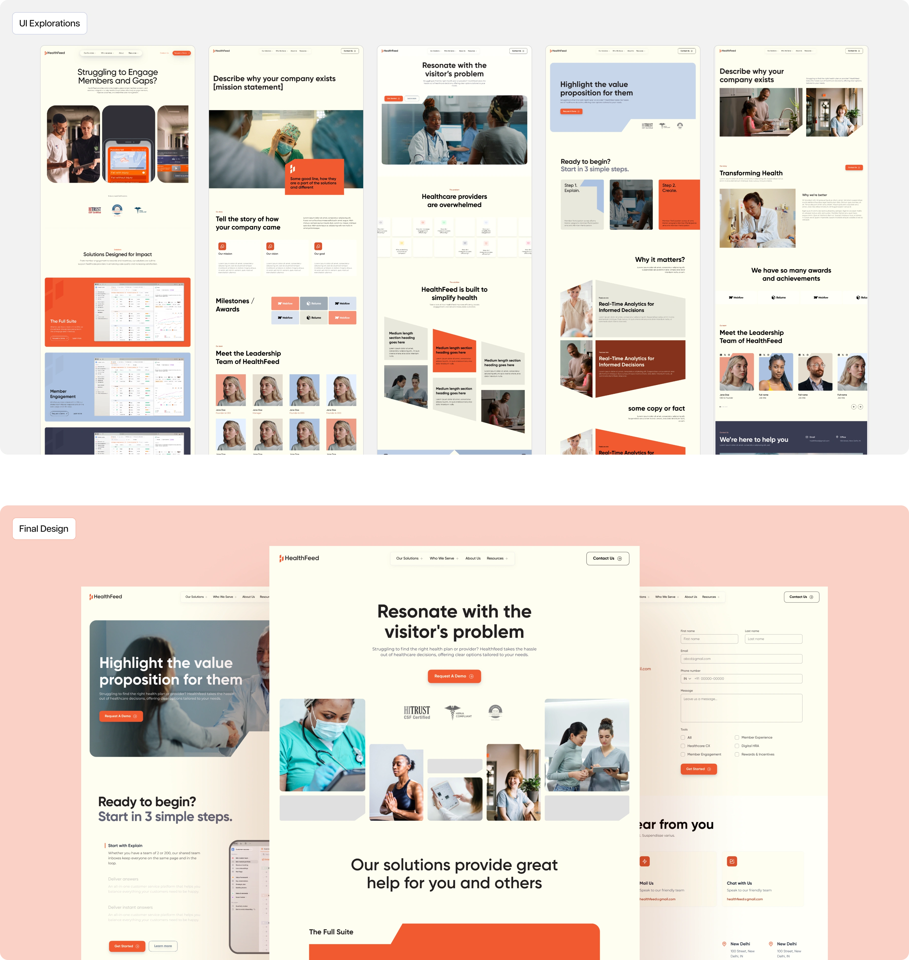 UI SAMPLES & FINAL DESIGN