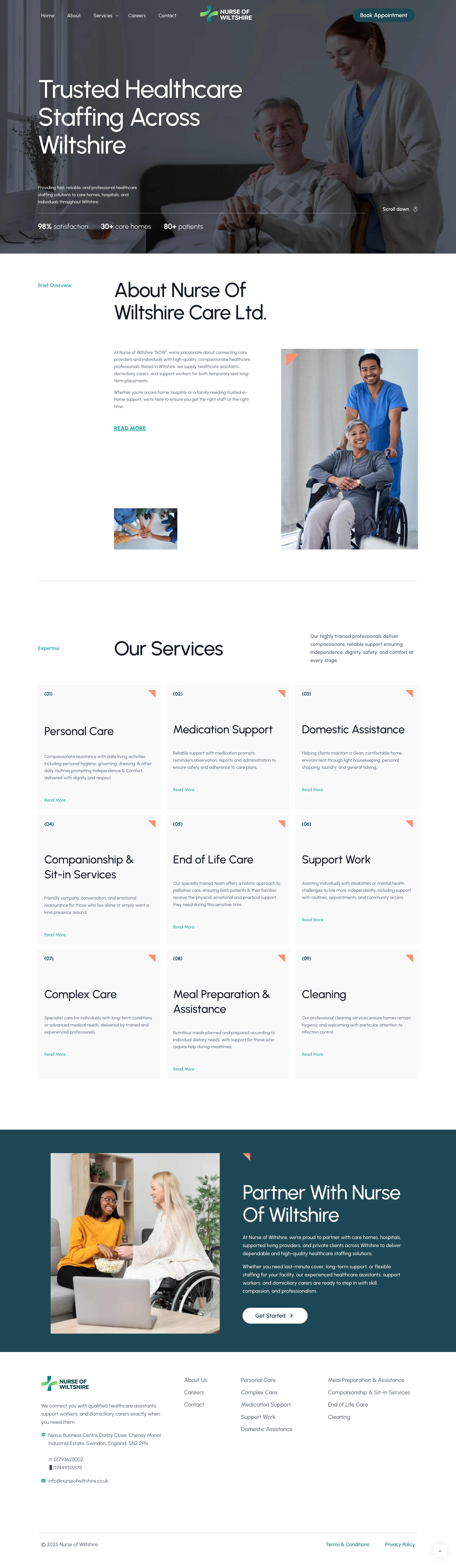 healthcare wordpress website built with elementor