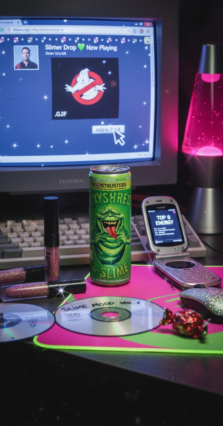 Myspace nostalgic Ghostbusters drink concept