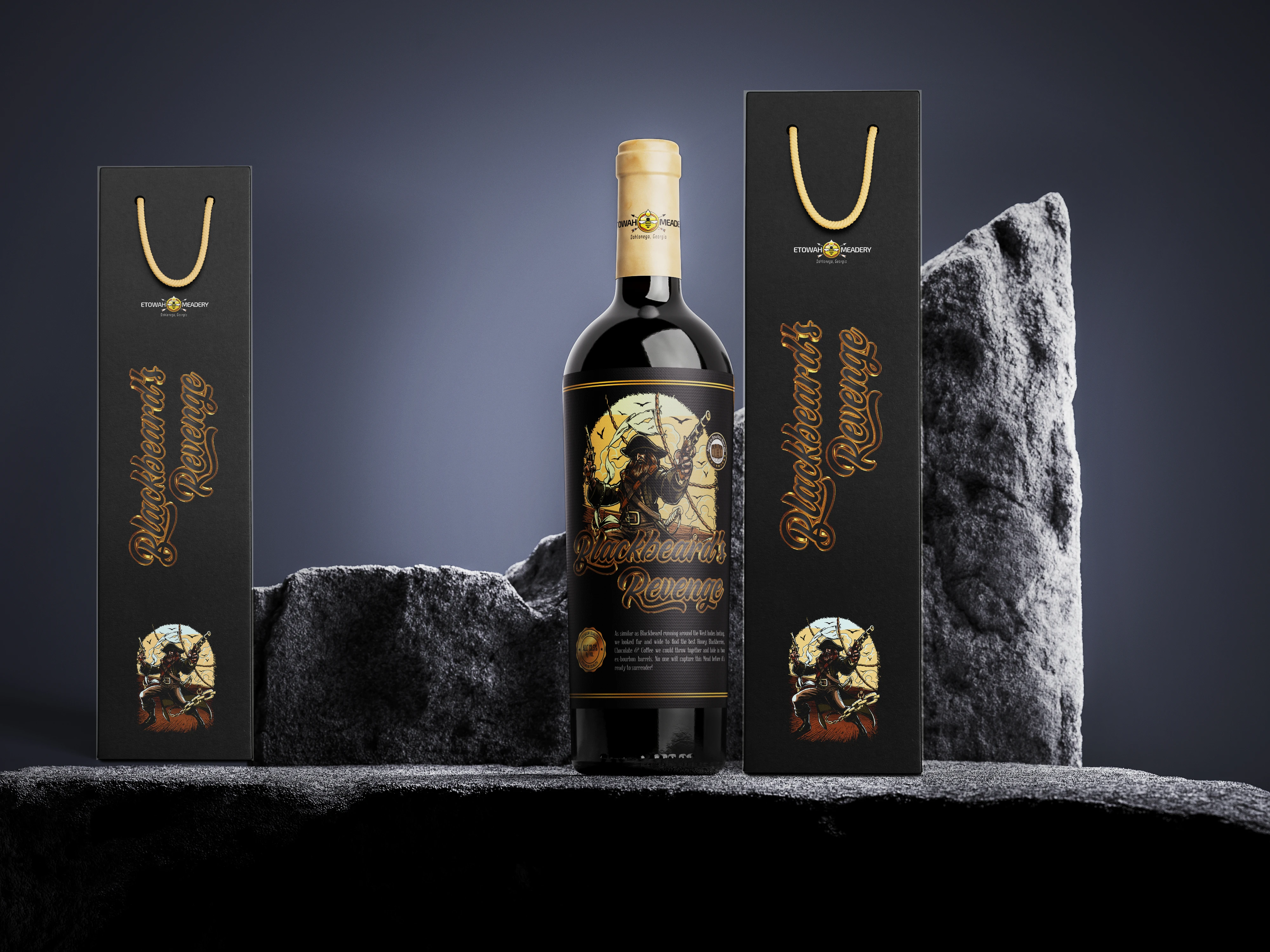 Blackbeard's Revenge Wine Label Design