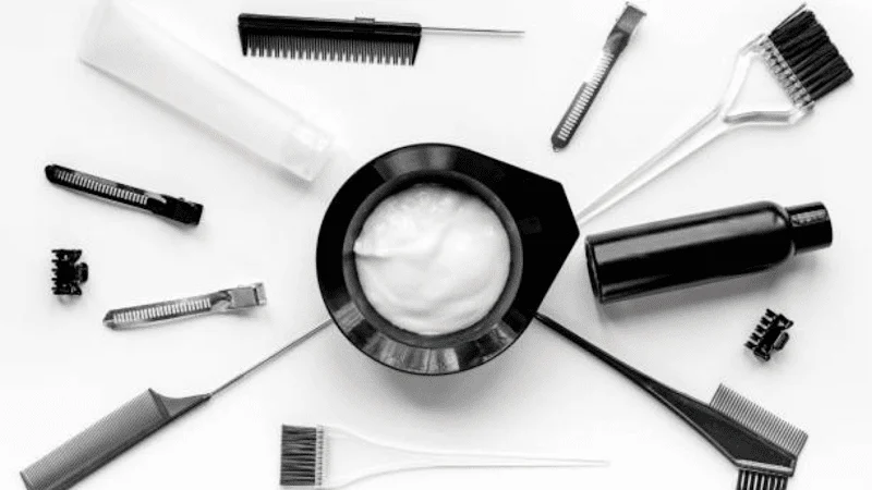 Materials needed to bleach hair. 