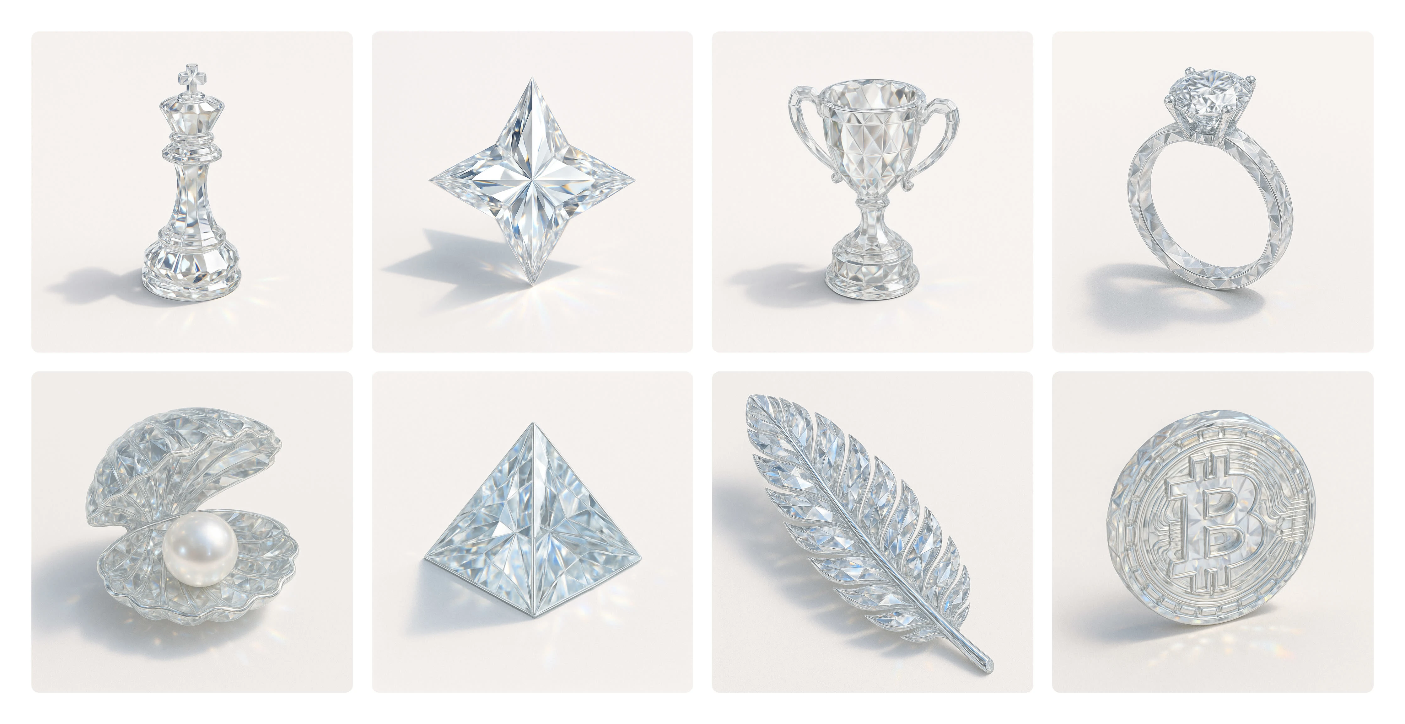 8 unique icons in "Radiance of a Timeless Diamond" theme