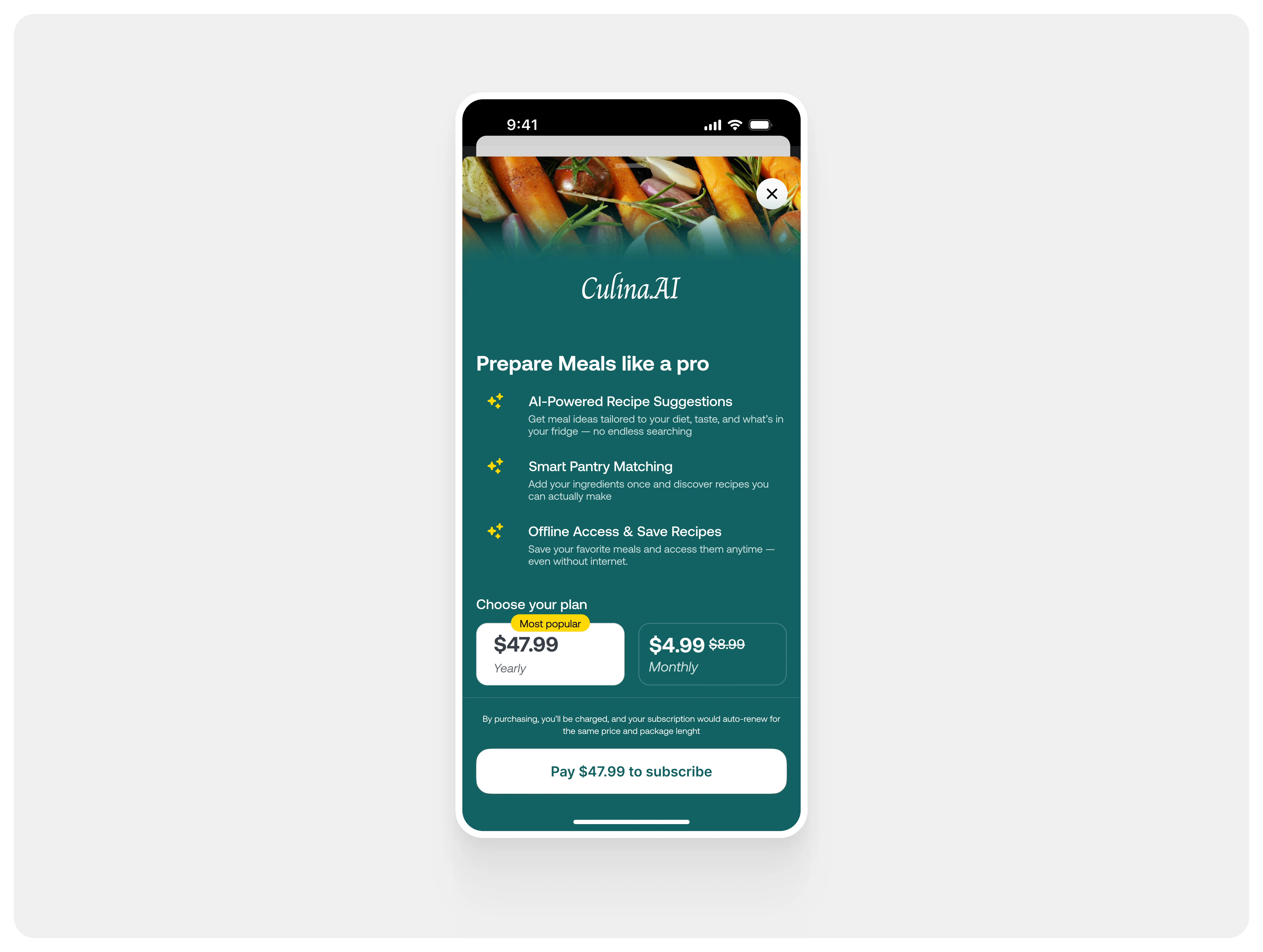 Paywall for culina