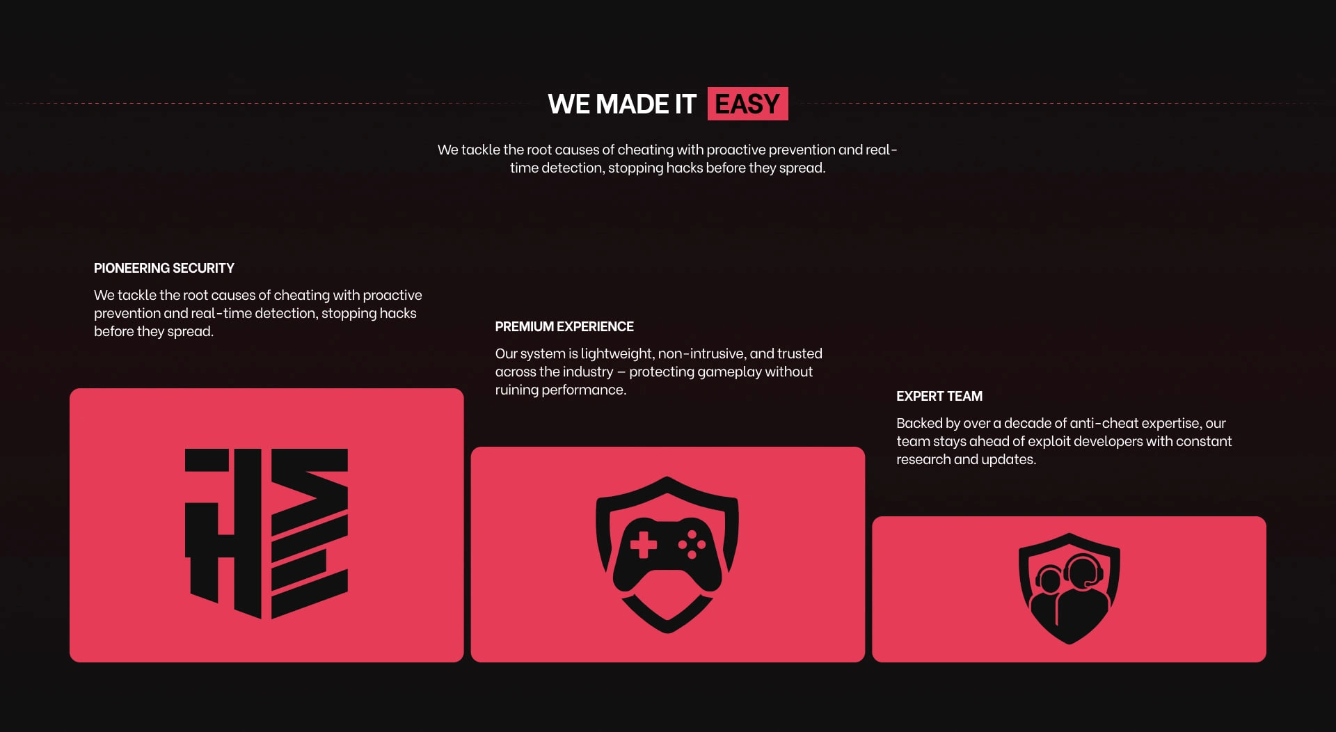 "What Makes Us Better" Section Concept