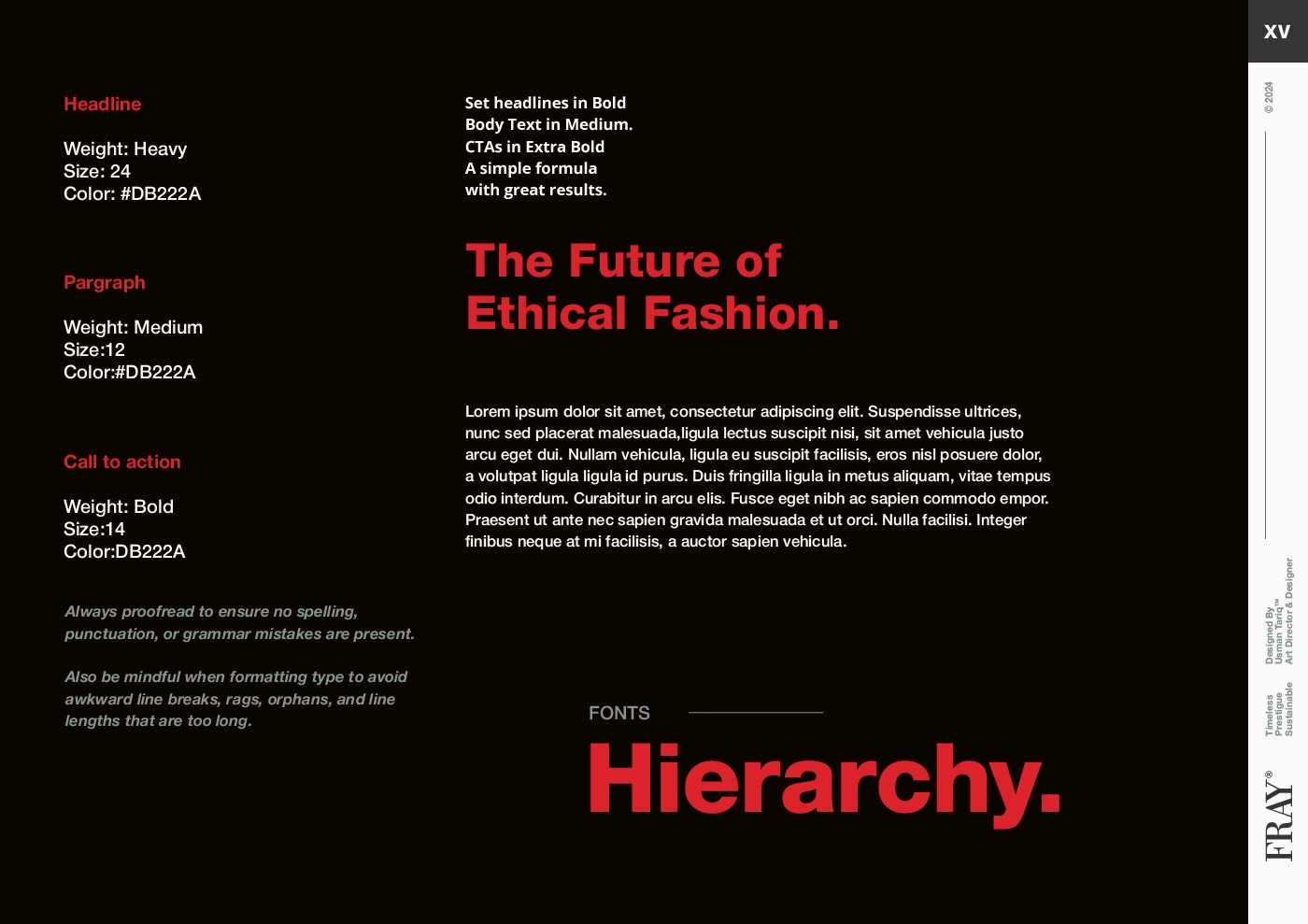 Fray Brand identity page 14