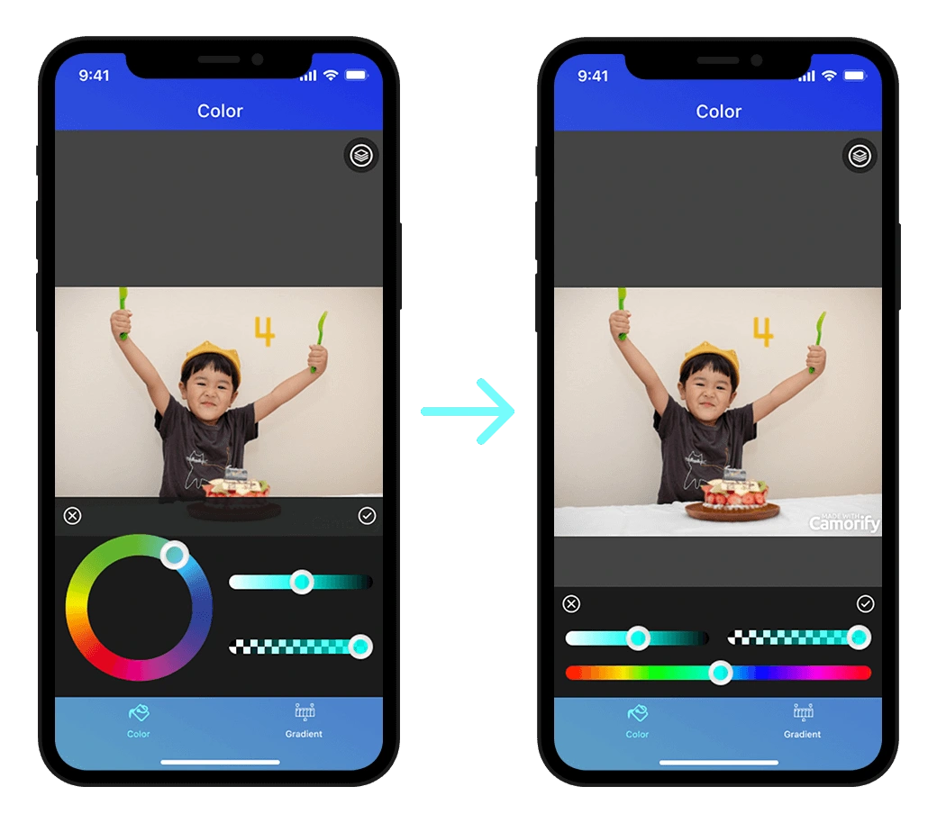 Overlapping Color Wheel to a Linear Color Bar
