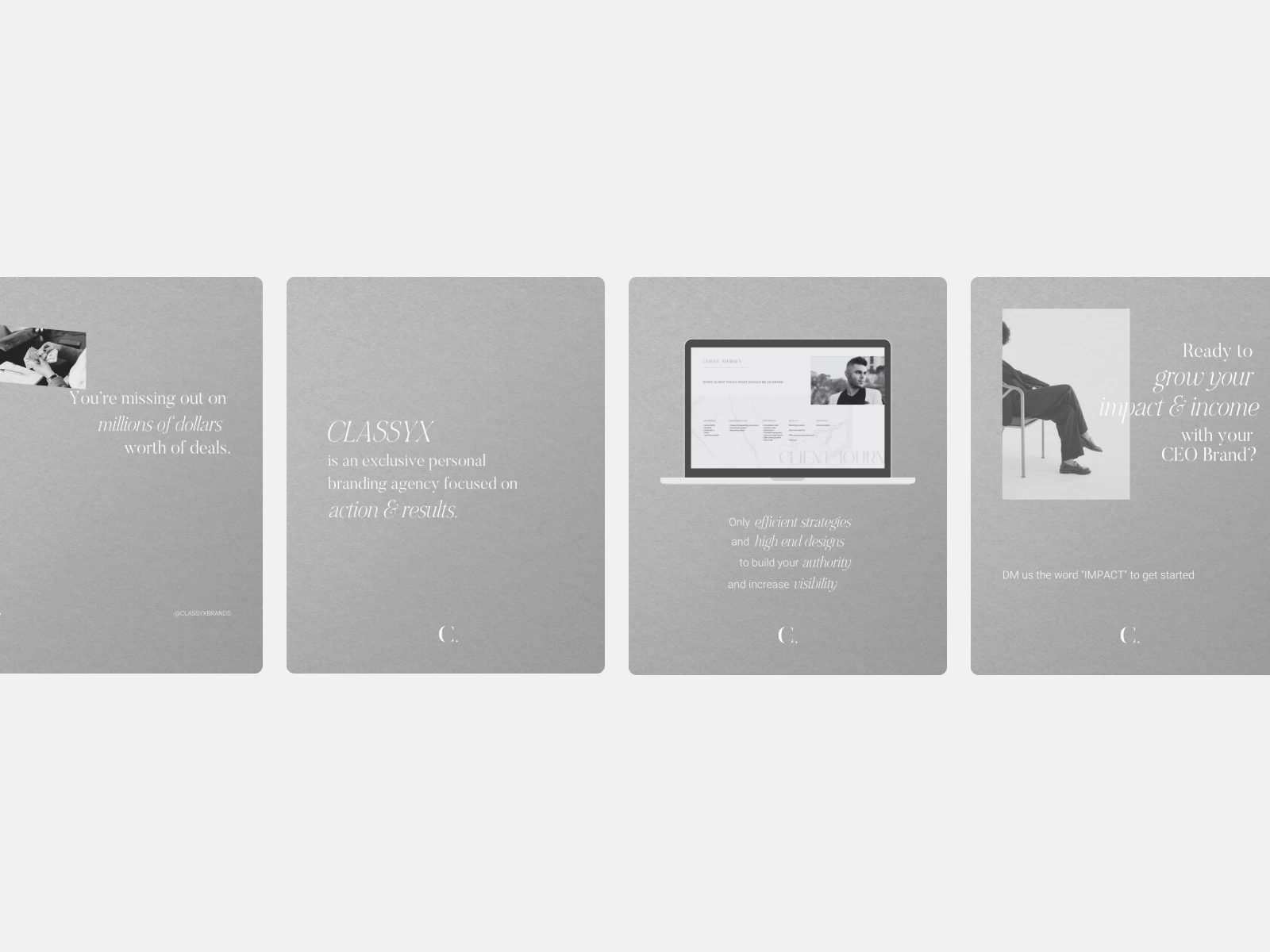Instagram Carousels for Classyx PR Agency