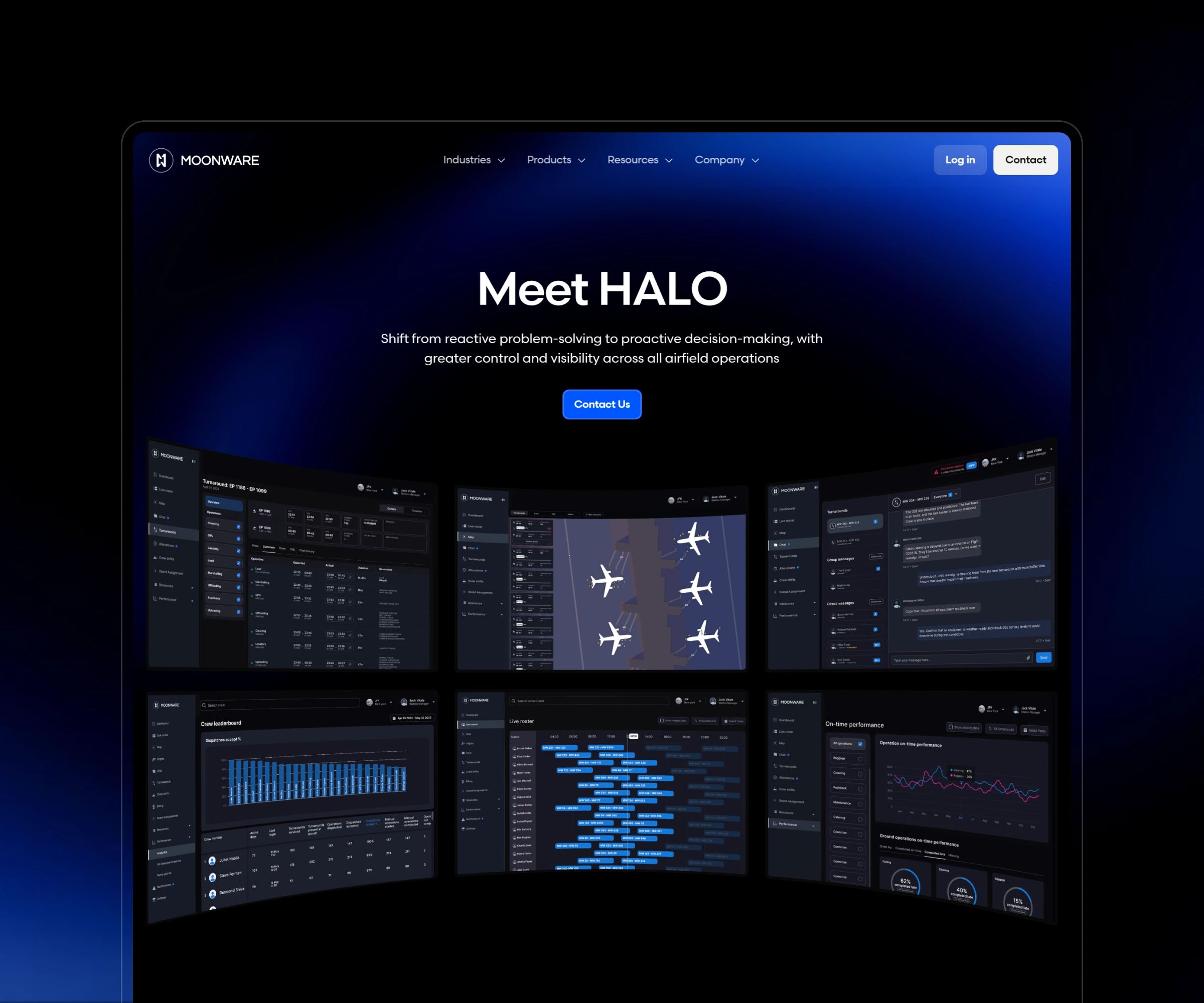 HALO hero section