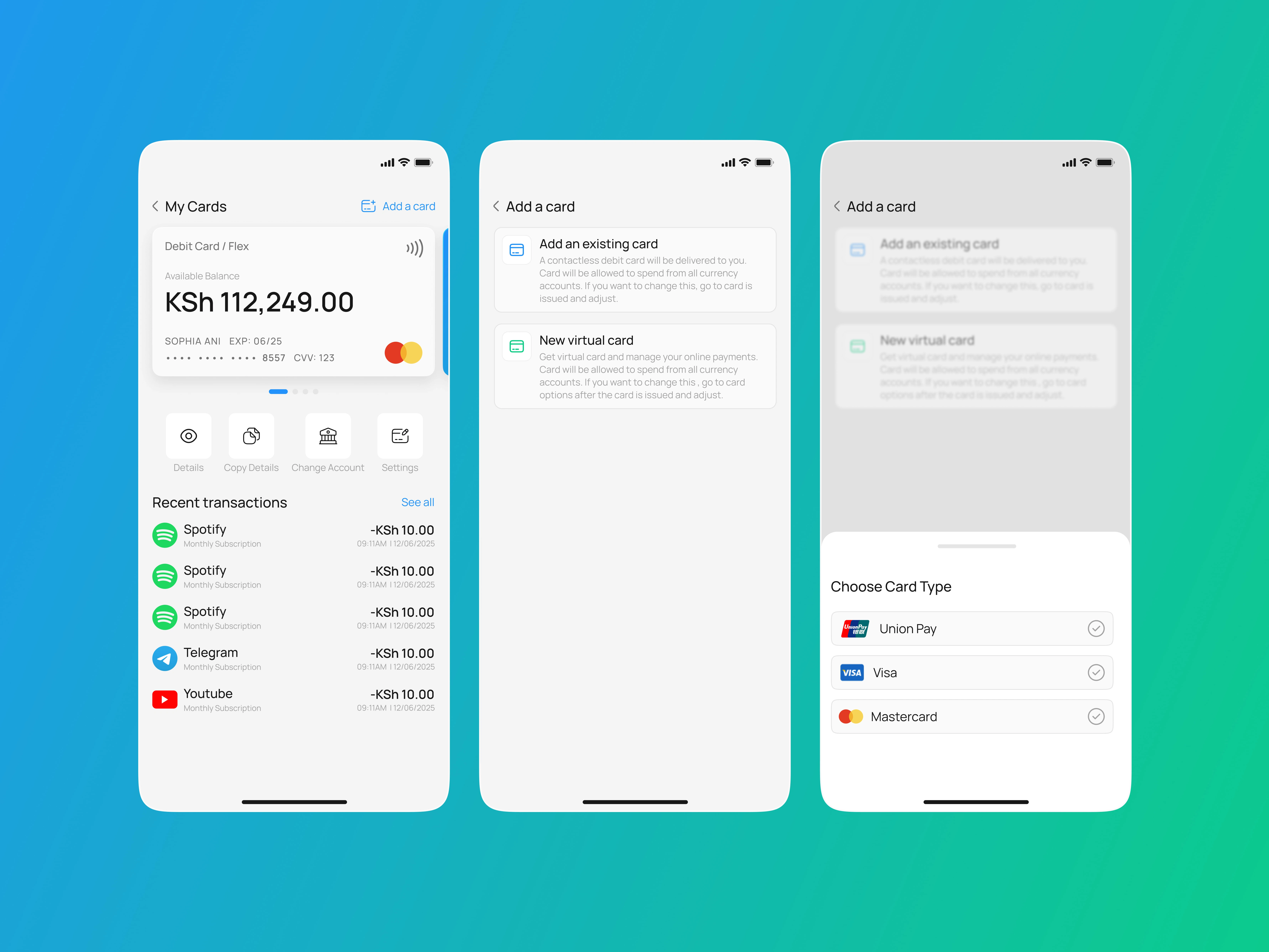 App Card UI