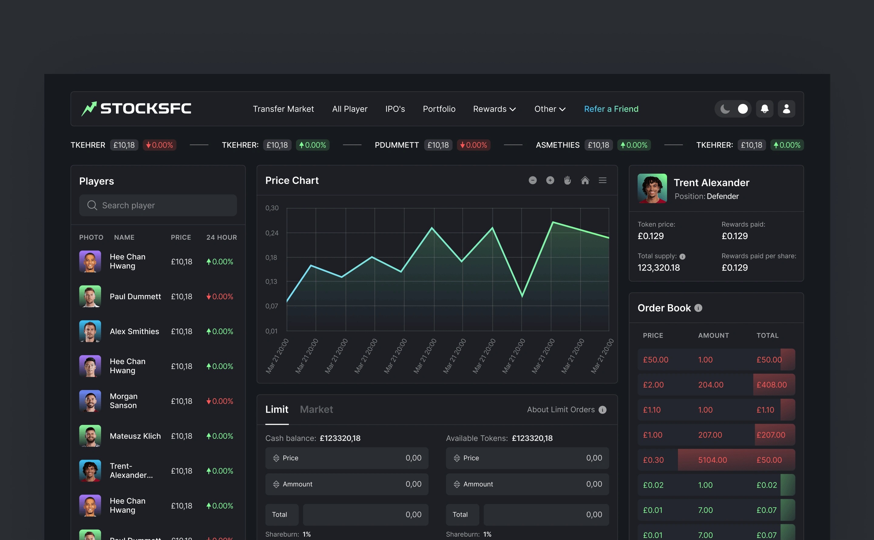 UI Concept - Dark version