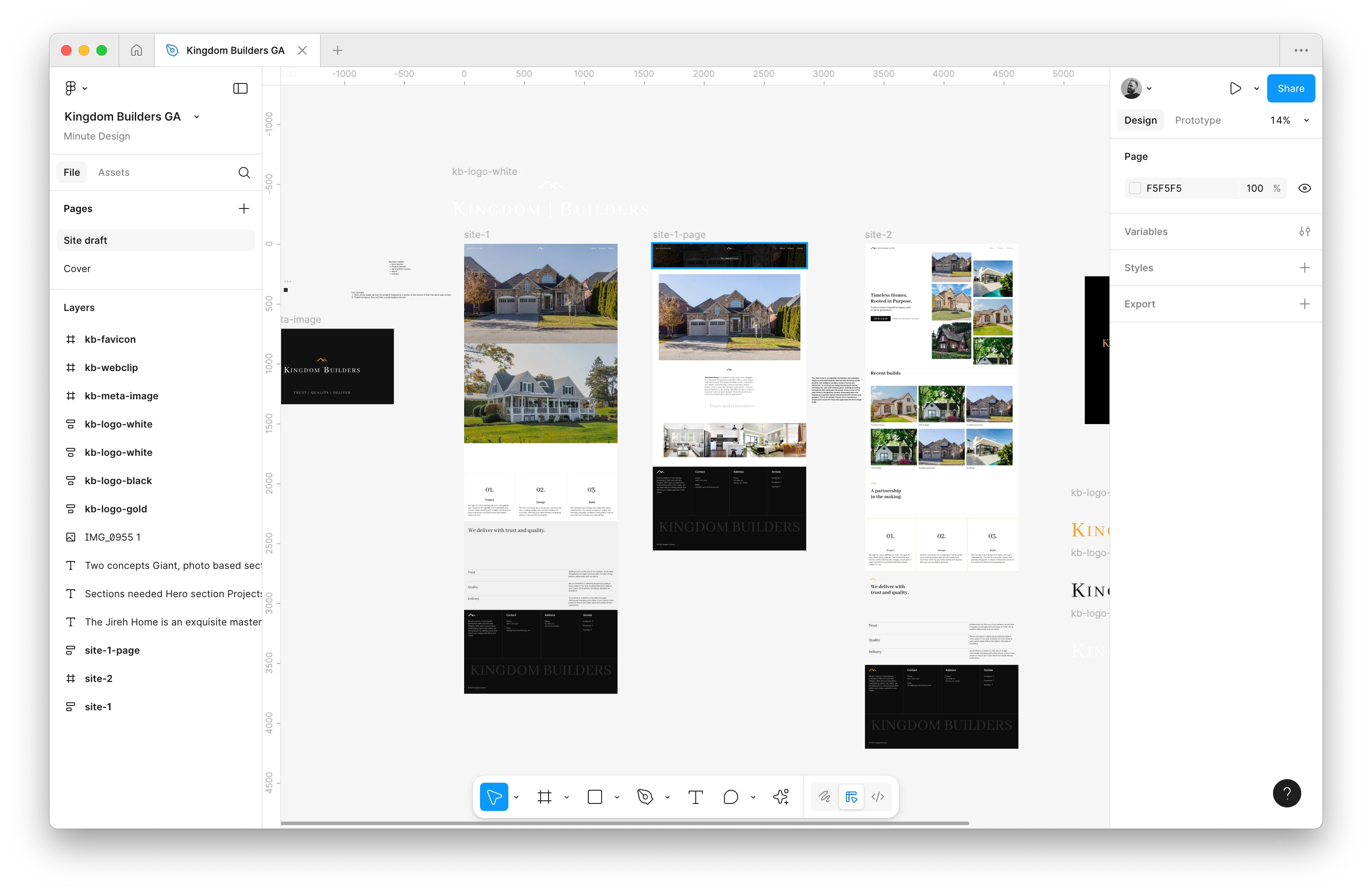 Figma screenshot with two options
