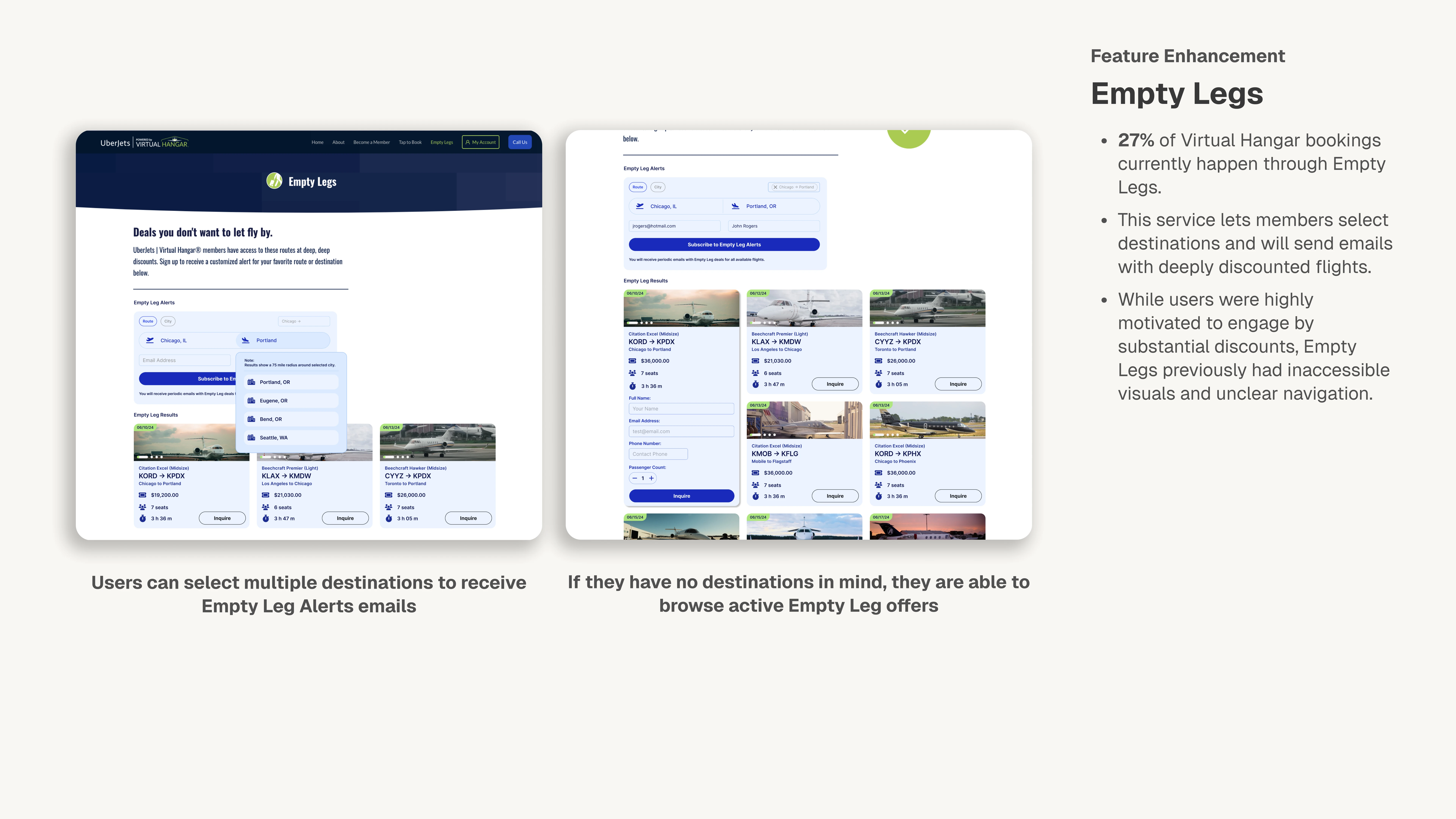 Feature Enhancement - Empty Legs