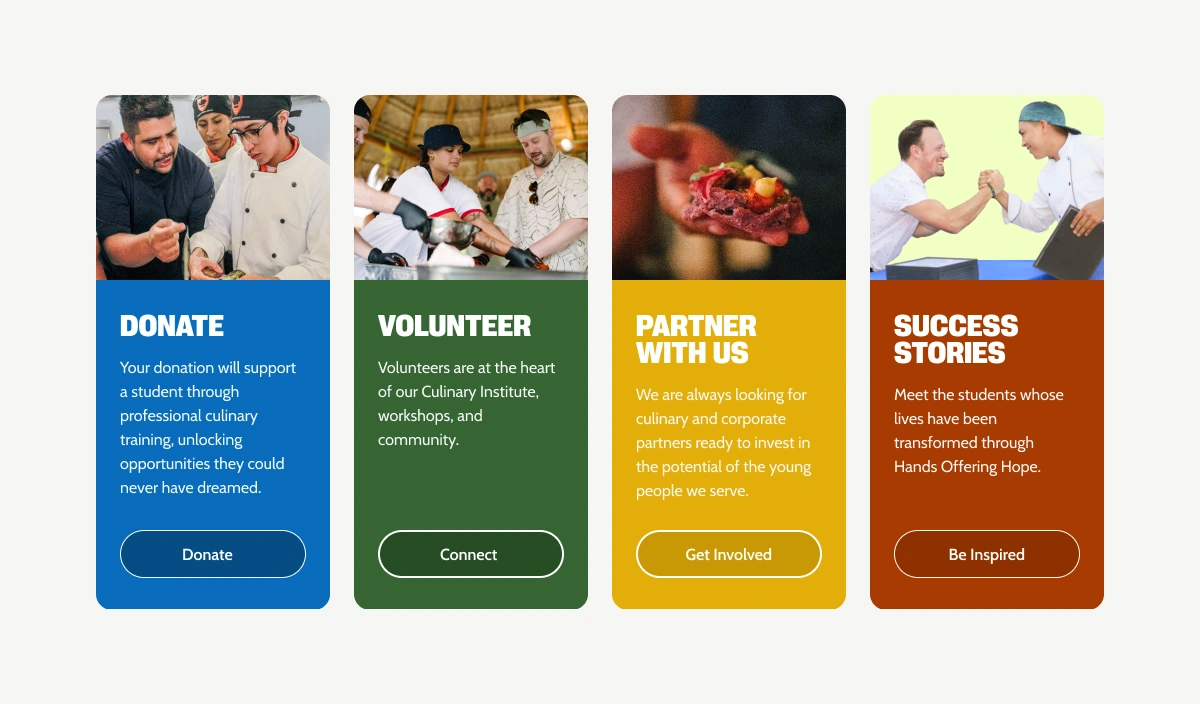 Brand colors used on cards