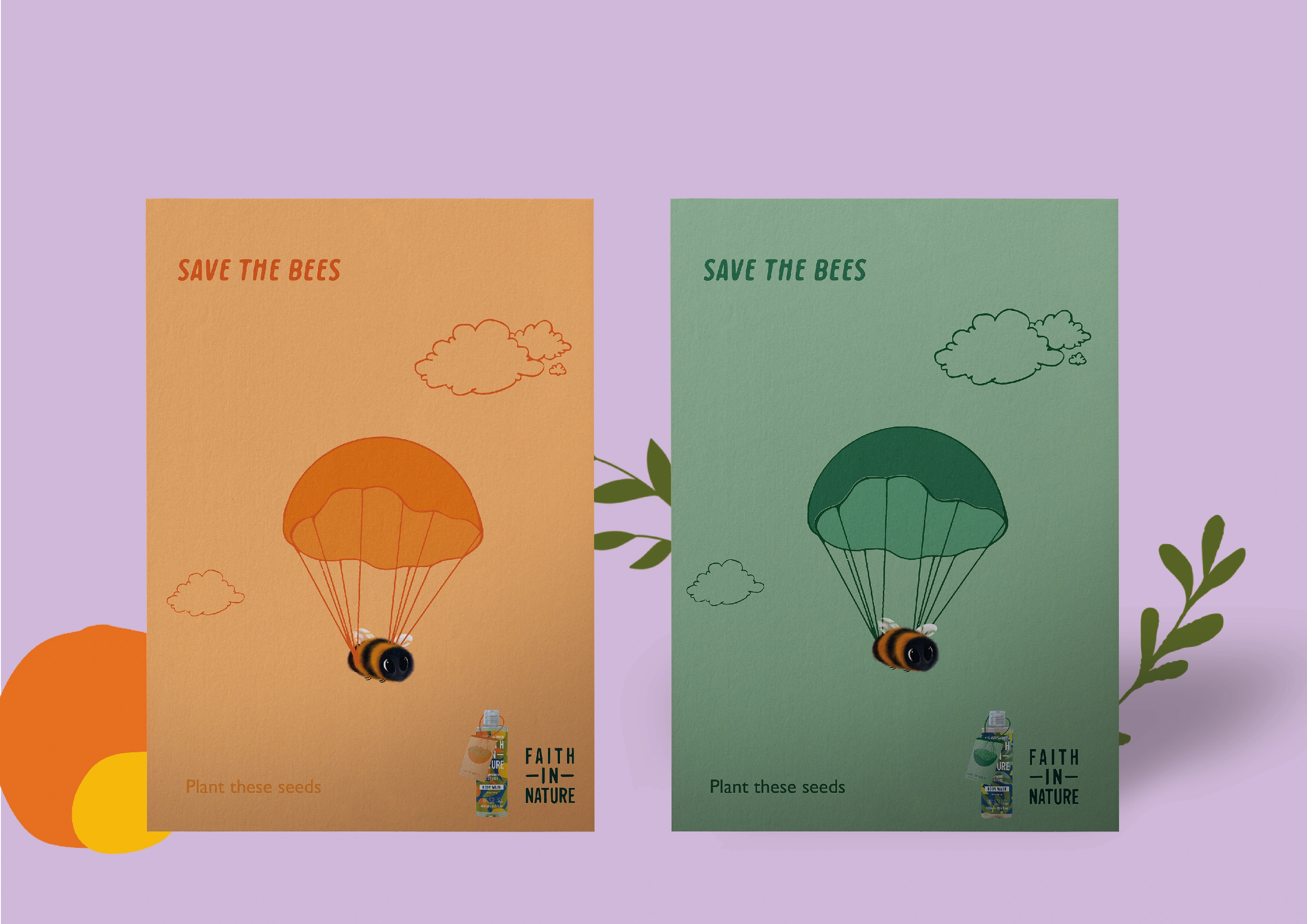 We wanted the illustrations to speak for themselves. We wanted the audience to see the brand support for the bees so that the pastel colours would emphasise our fluffy bee in the centre of the poster. We created a visually appealing poster that catch the audience’s attention and communicate the brand’s support for bees without relying too much on text.