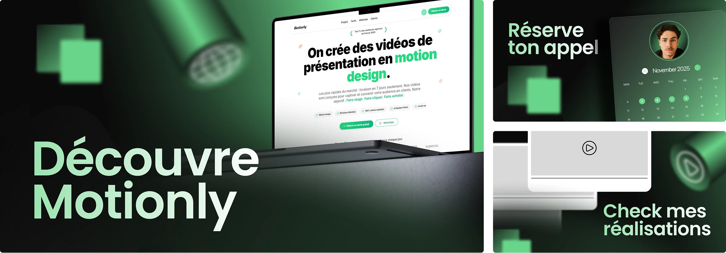 3 featured section banners