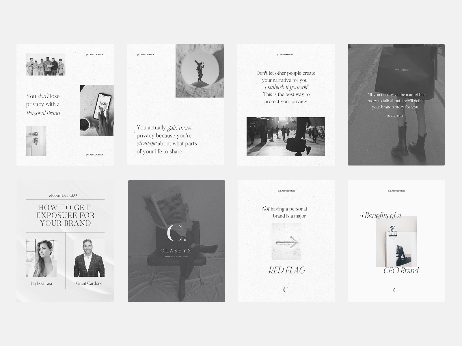Instagram Post Covers for Classyx PR Agency