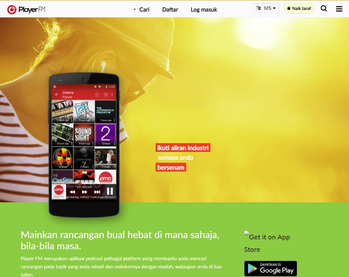 Malay version of Player FM website