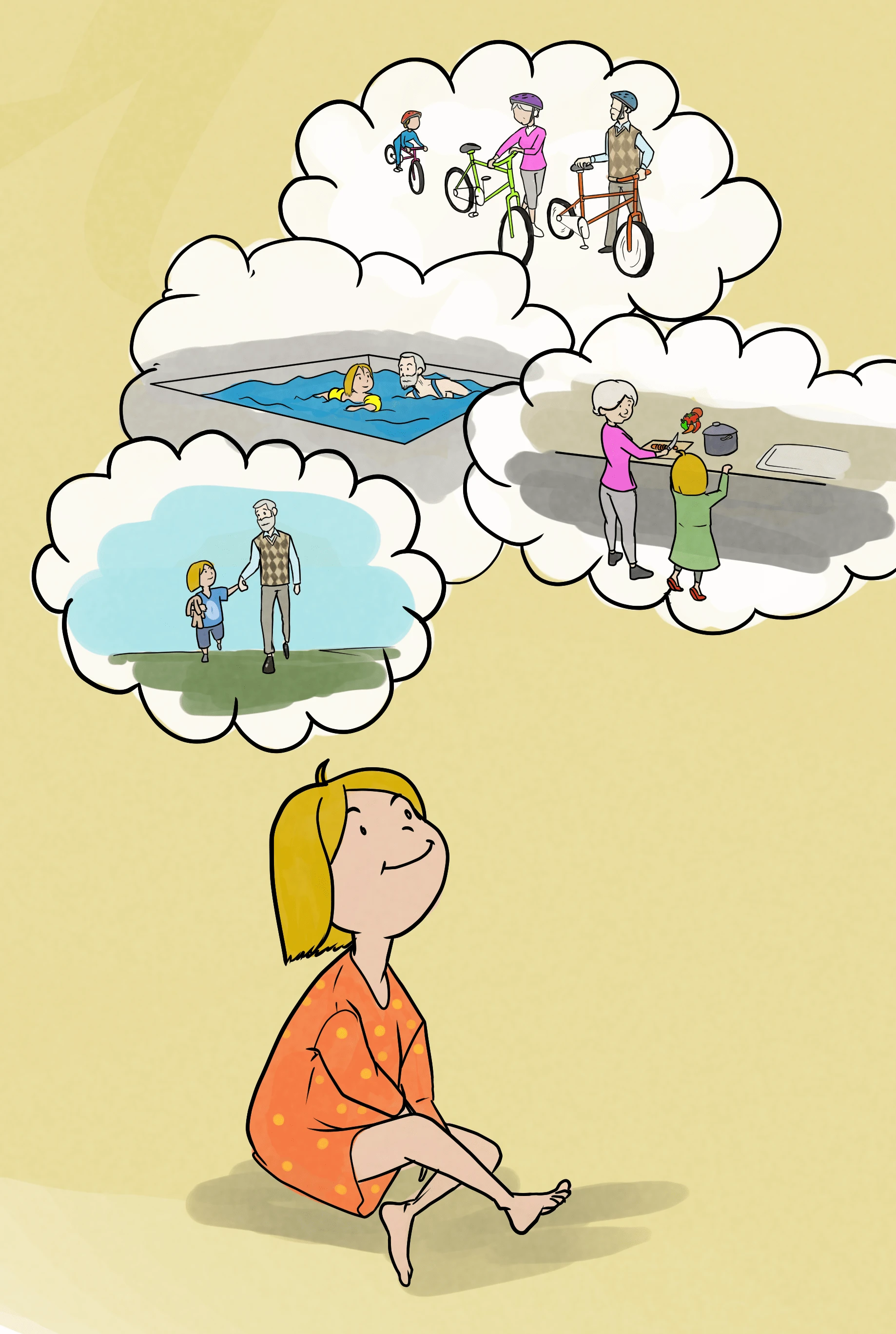 Bibi was thrilled about her first time flying. She was going to see her Grandparents.