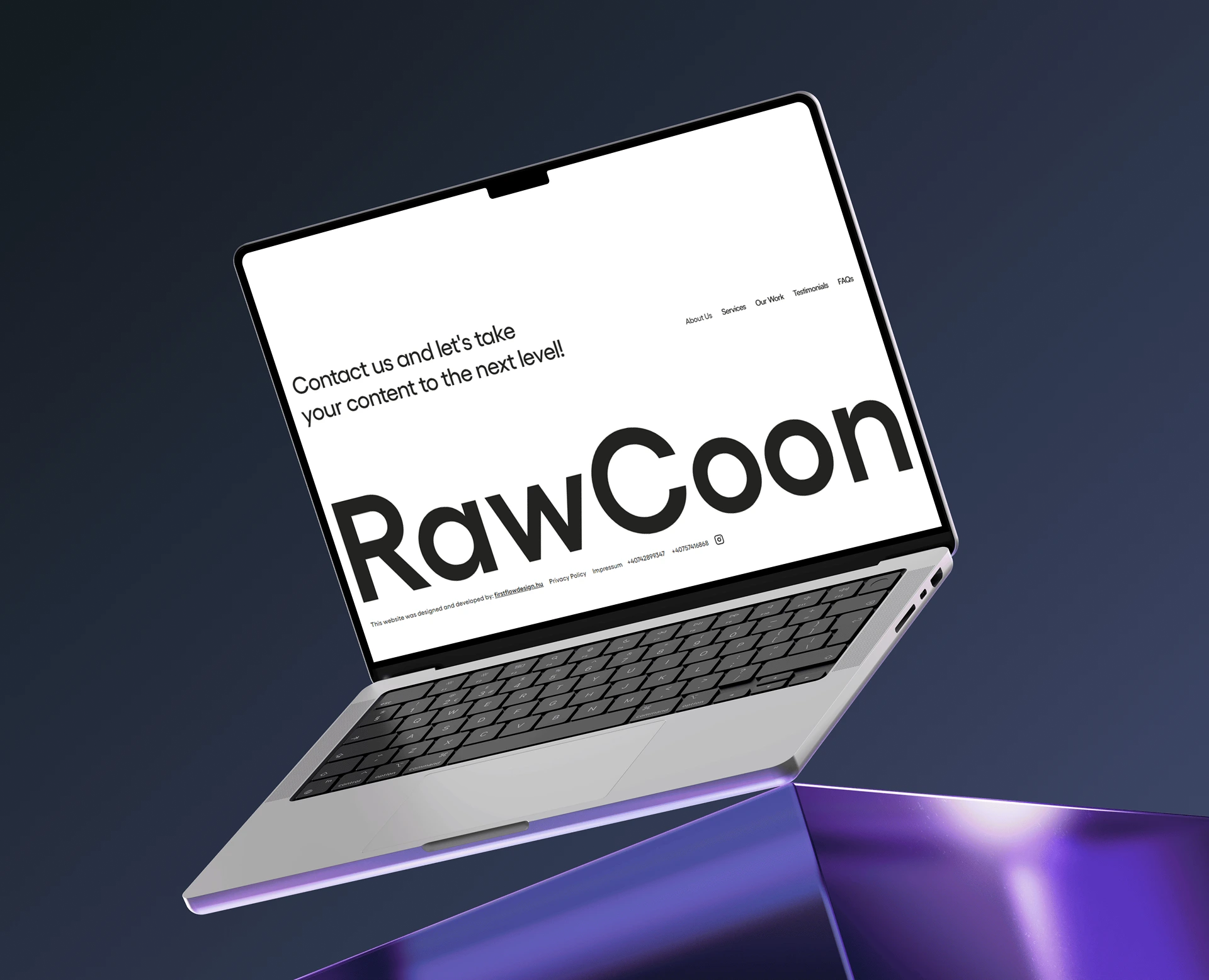 Clean, minimalistic Footer Section