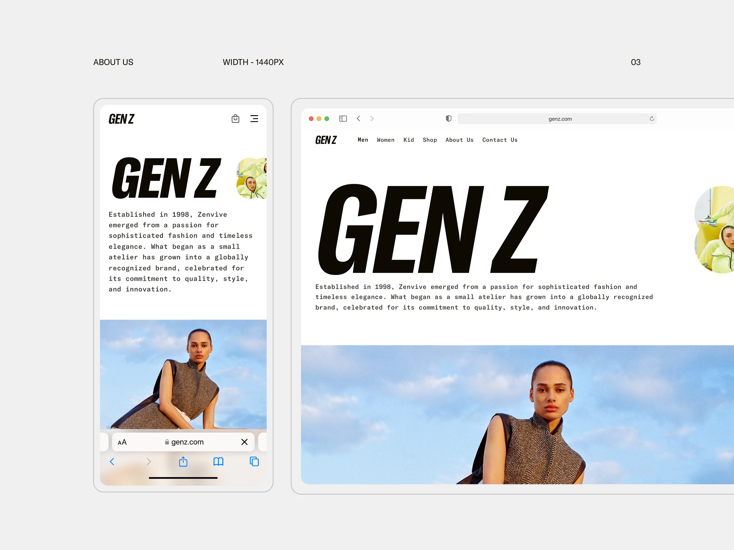 About page for Gen-Z