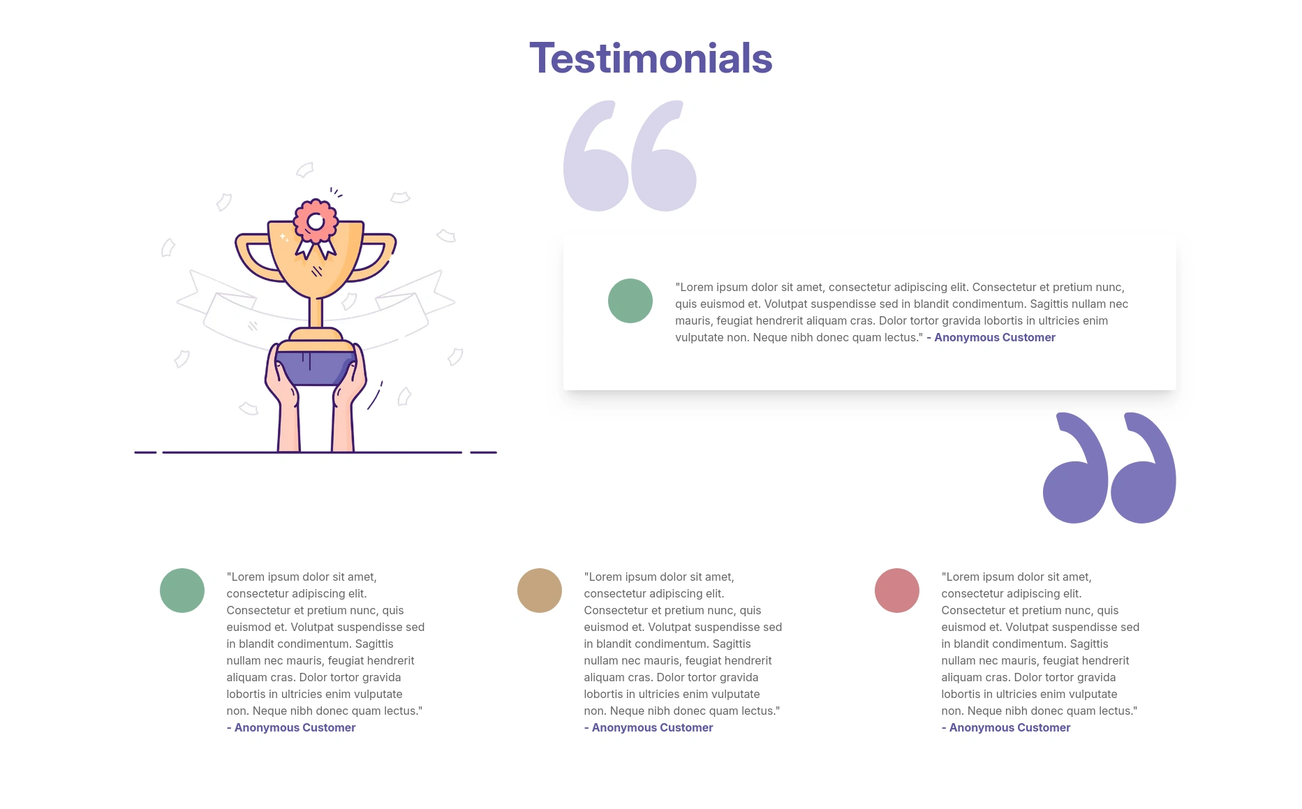Testimonials Section