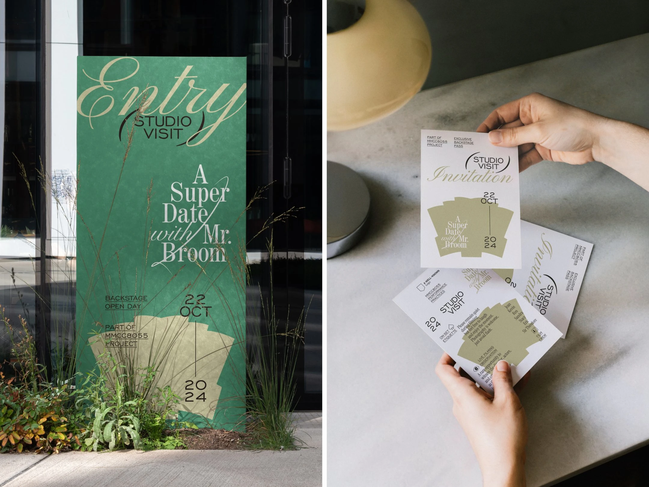 Entry sign and inviation