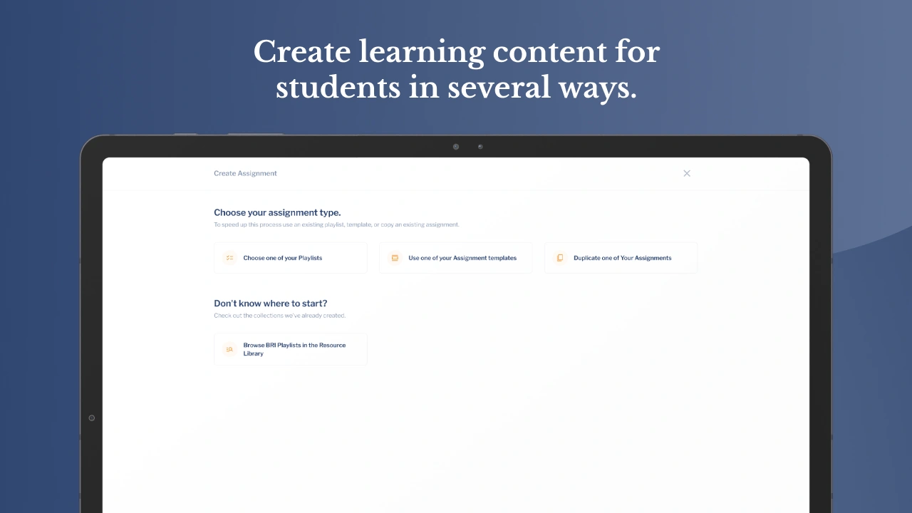 App Store Screenshot: Create Learning Content For Students In Several Ways