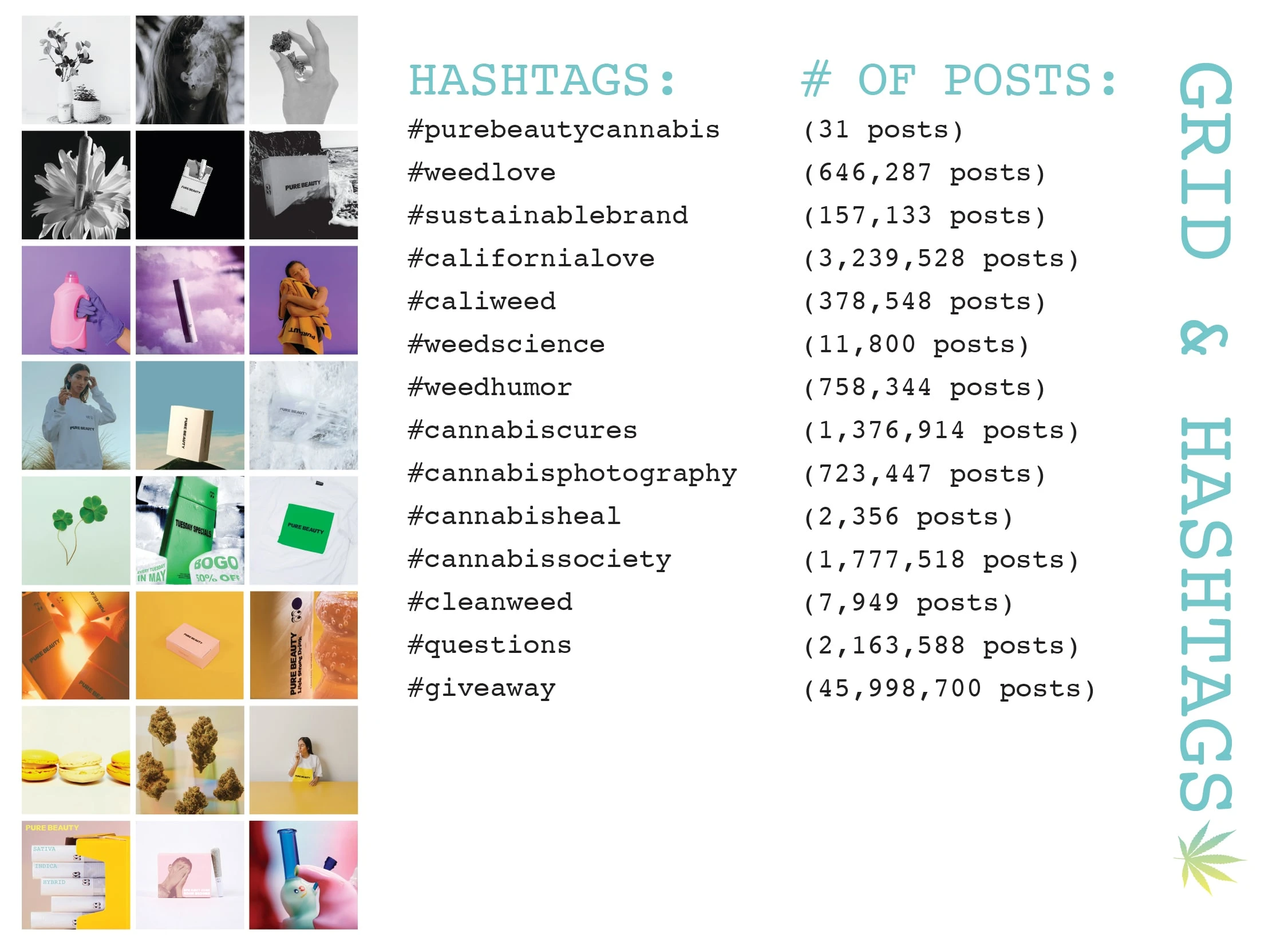 Grid Design Preview and Hashtag Research