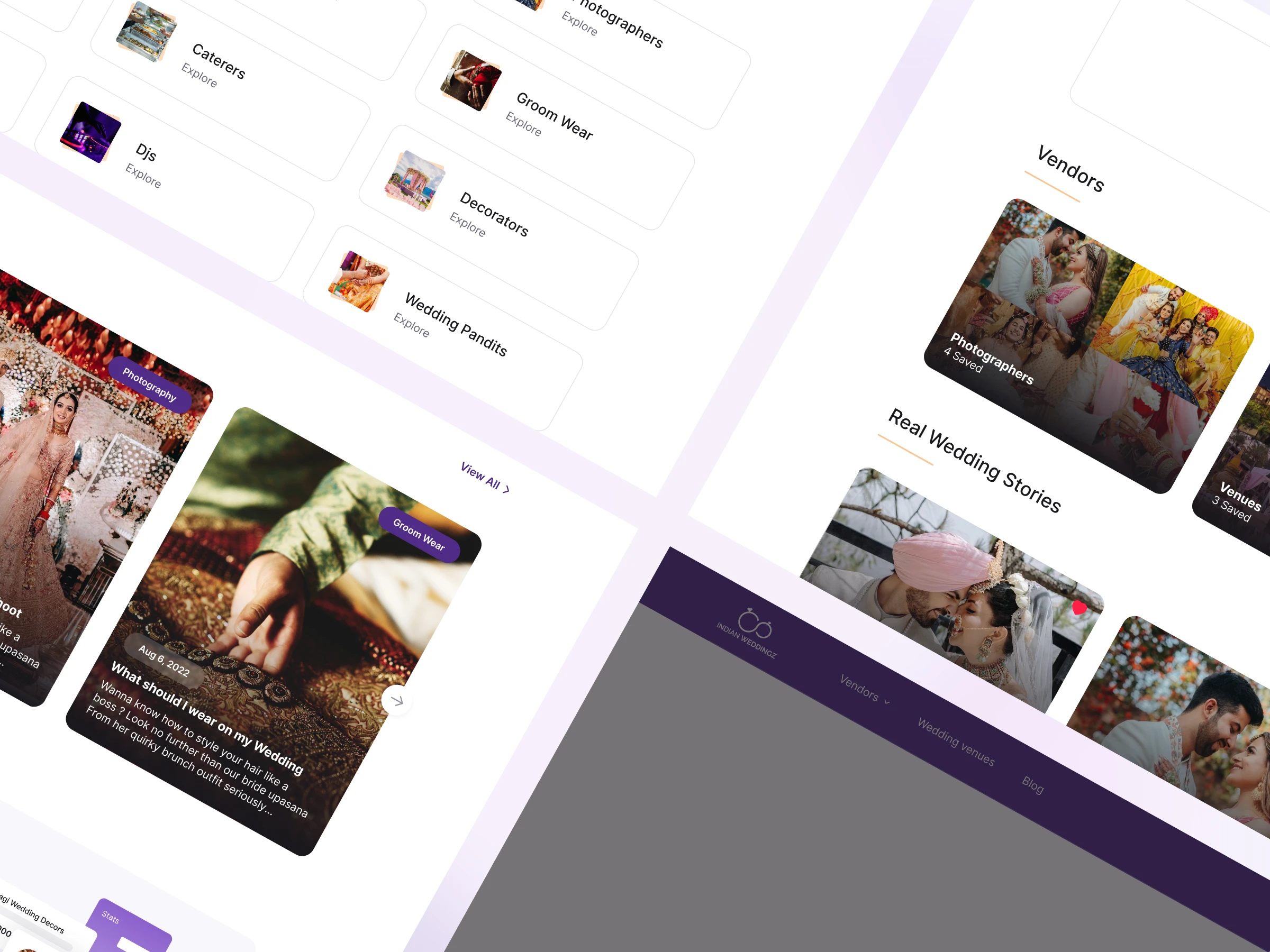 Vendors listing, pop up & other pages