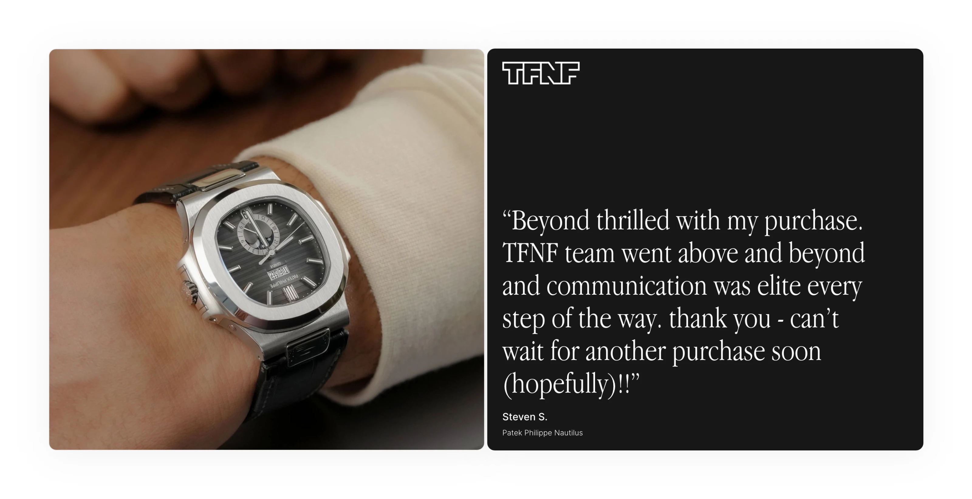 Testimonials imagery for social media.