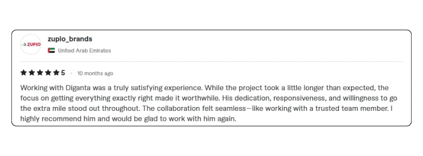 Client Feedback about my work!