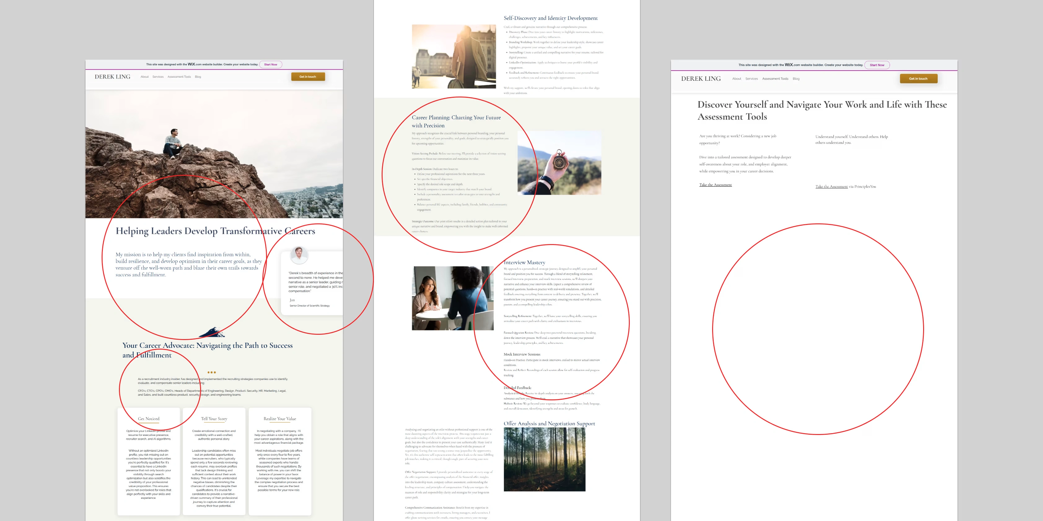 The original website had inconsistent font sizing and readability issues. Some of the pages had large voids, broken formatting, and even a pop-up that appeared off screen.