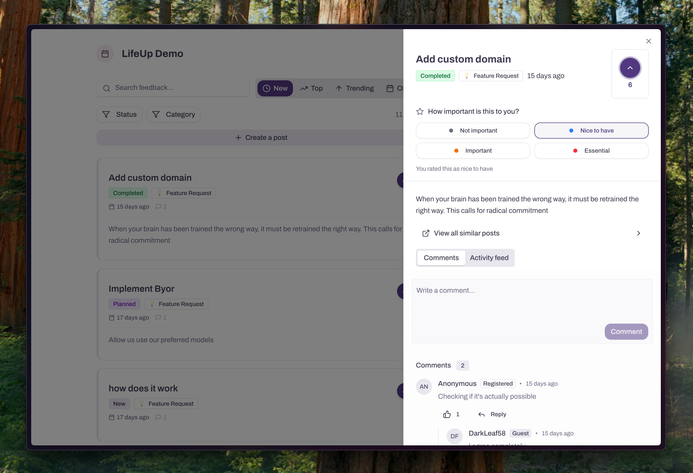 Feedback collaboration ui