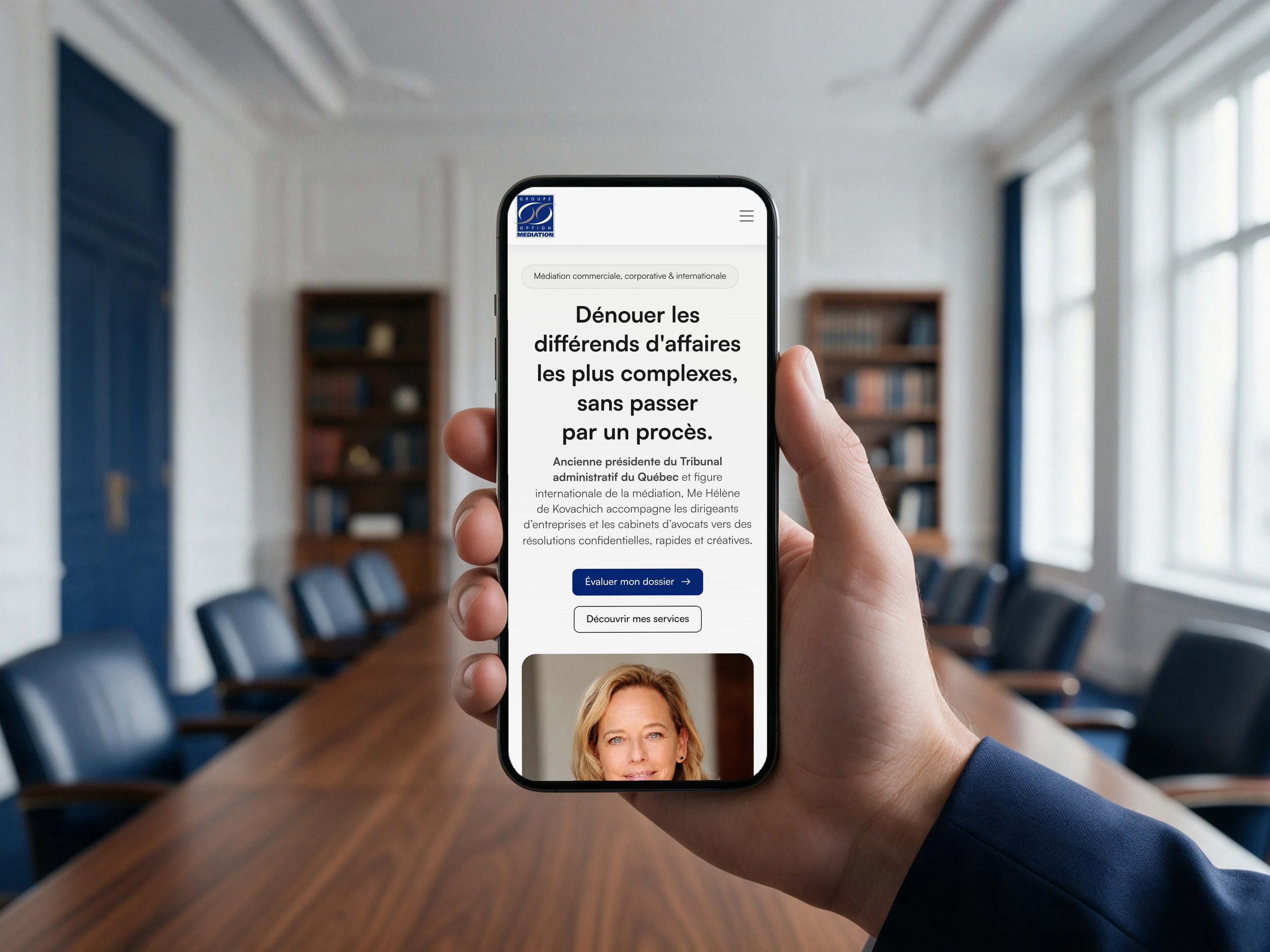 Option Médiation on mobile