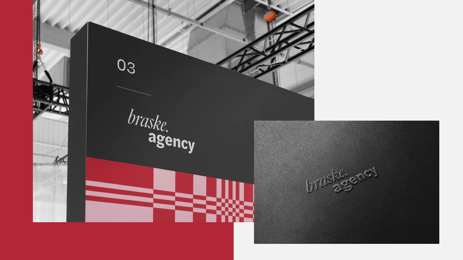 braske.agency's logo in pratictal use. 