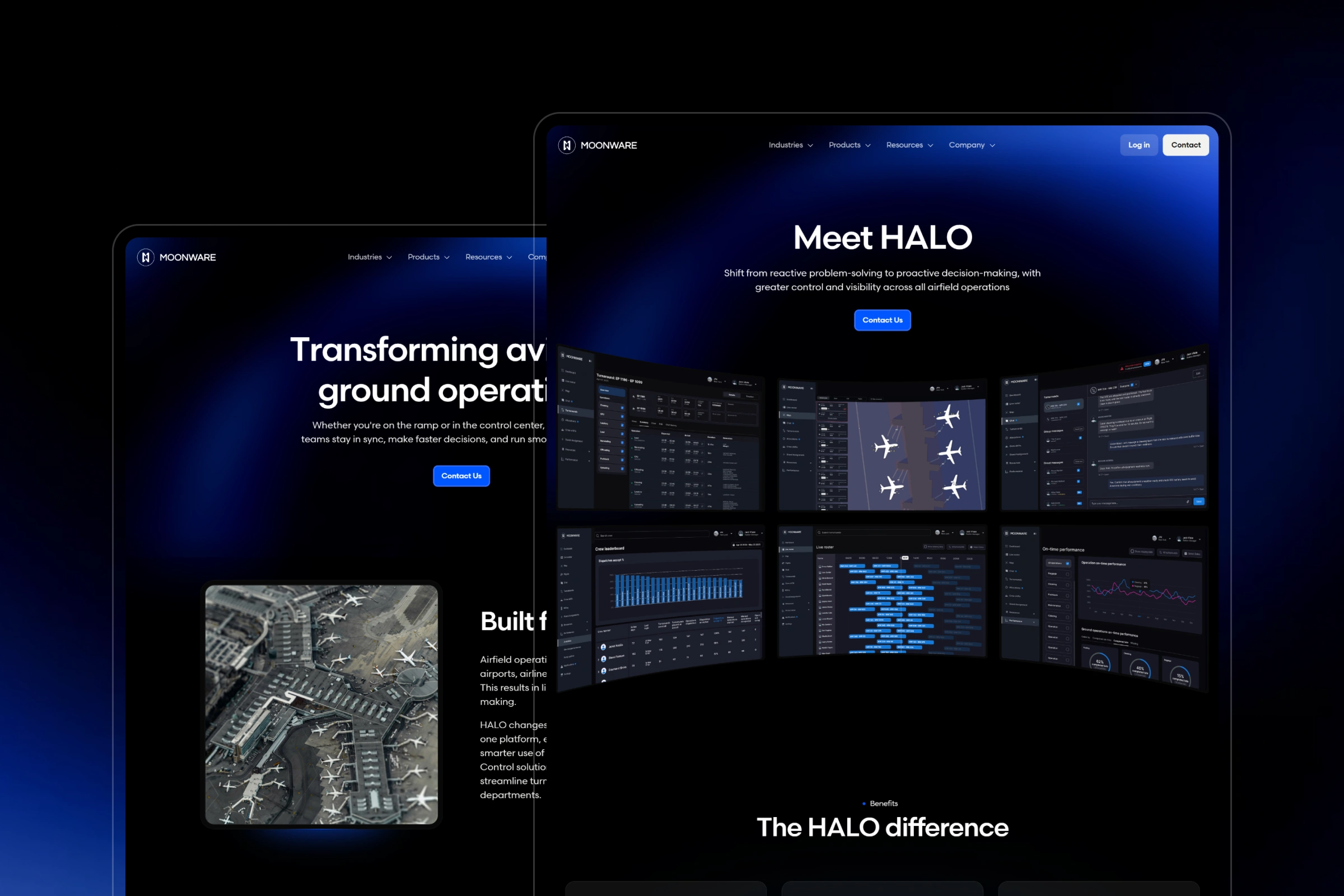 Commercial Aviation (left) & HALO (right)