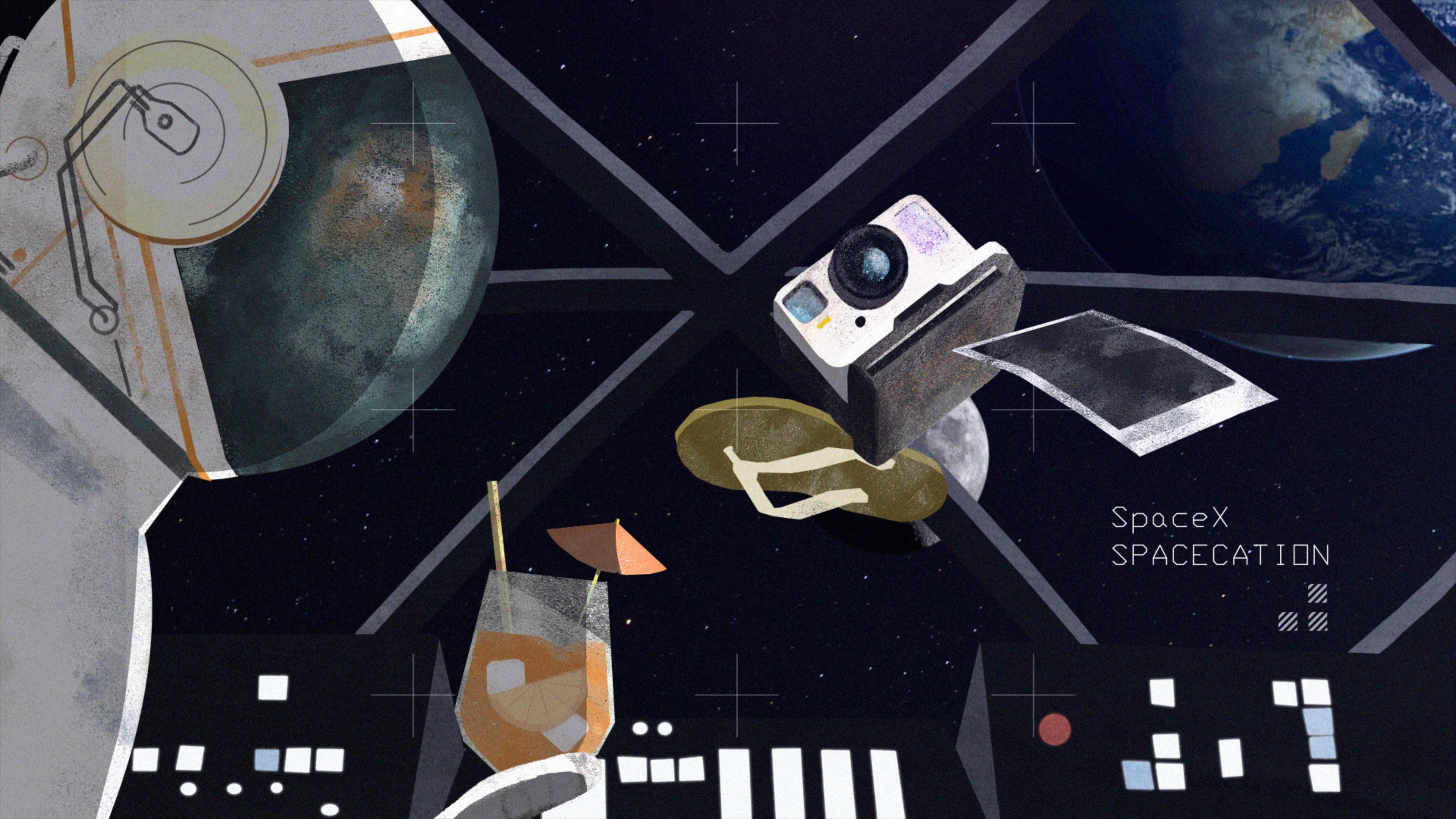 SNF Dialogues - To infinity and beyond: Space Travel, Mars and Ethics / Illustration, animation, art direction by Alexia Barakou